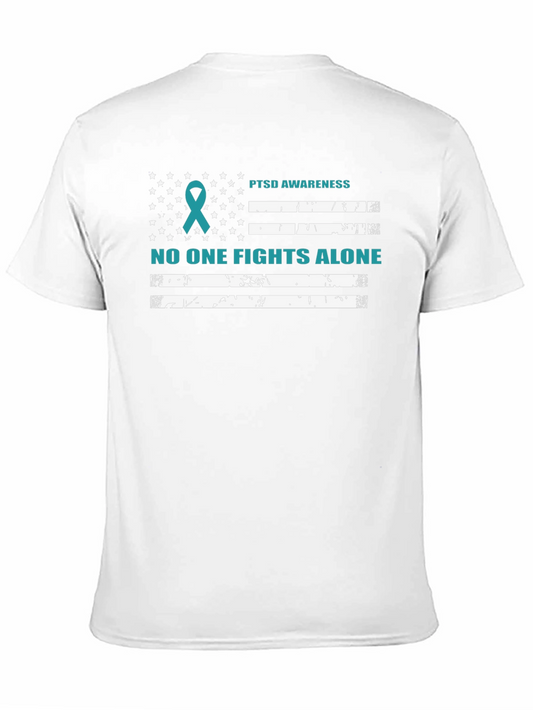 PTSD Awareness T-Shirt - No One Fights Alone