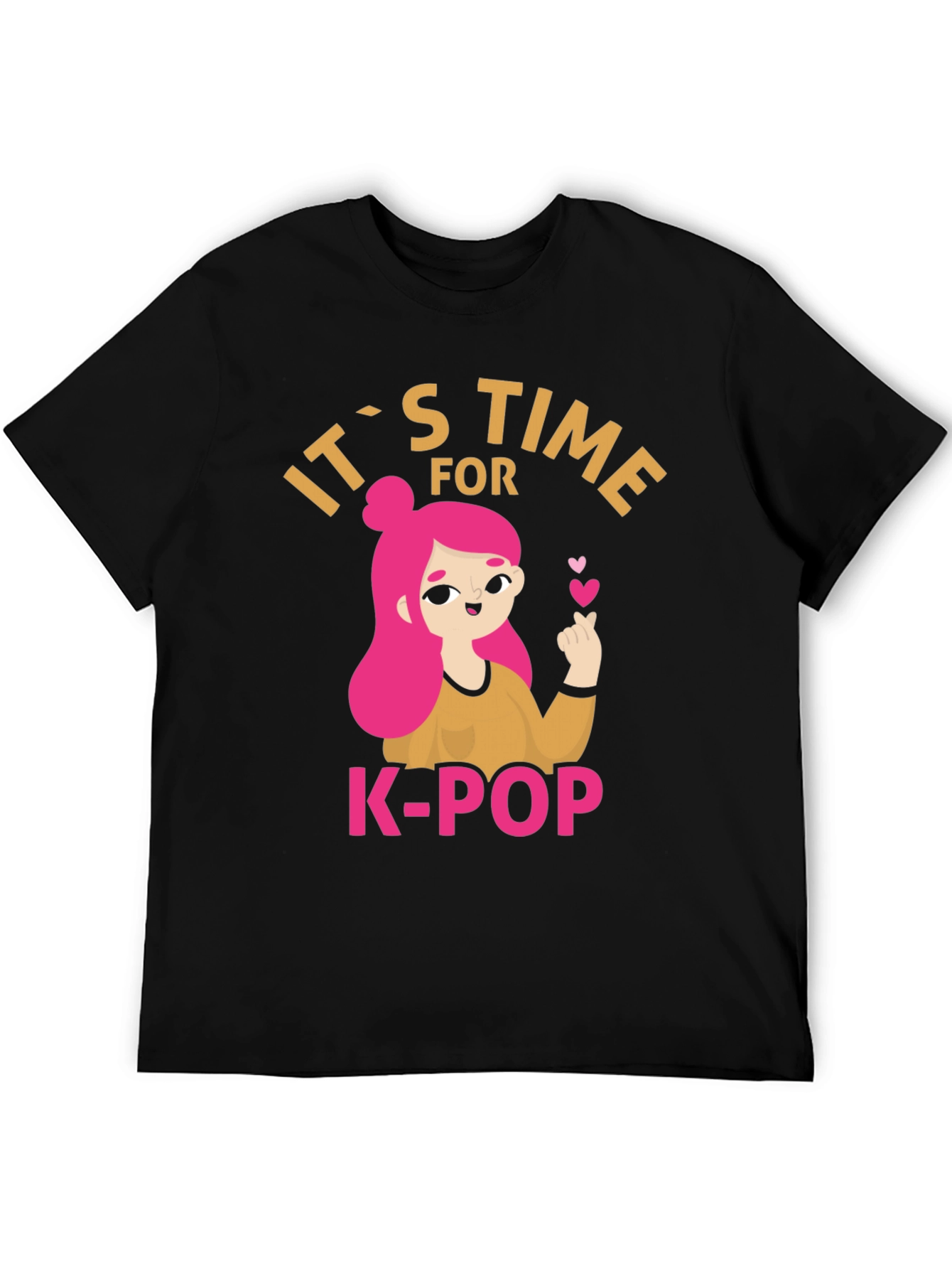 Its Time for K-Pop Black Graphic Tee