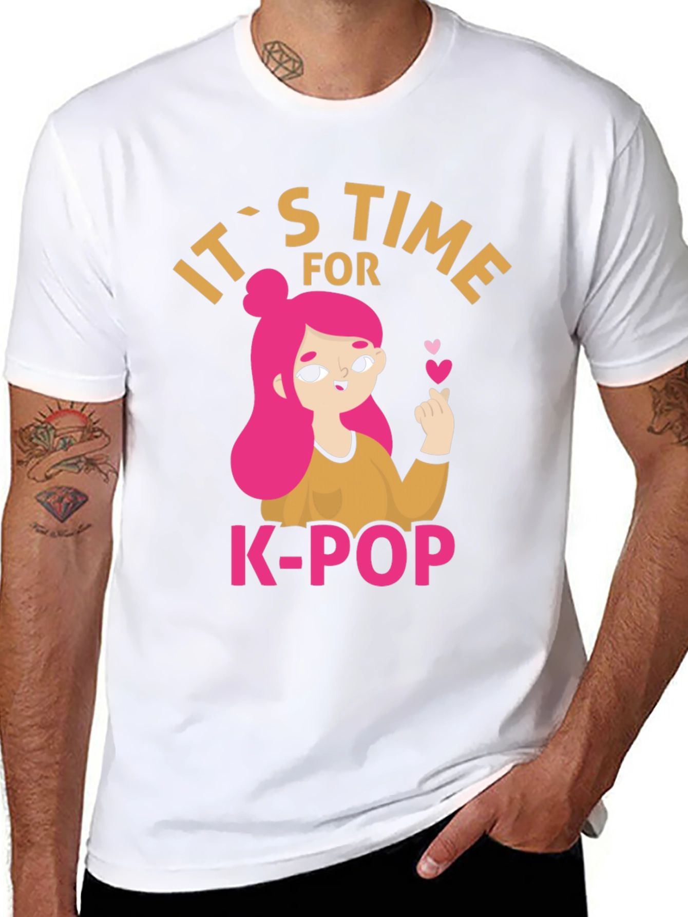 Its Time for K-Pop Black Graphic Tee