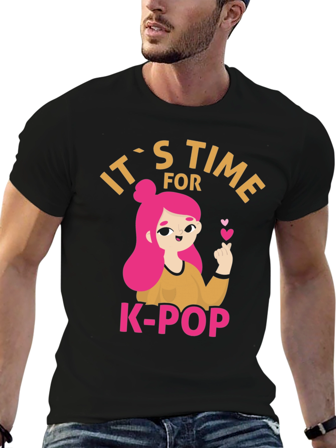 Its Time for K-Pop Black Graphic Tee