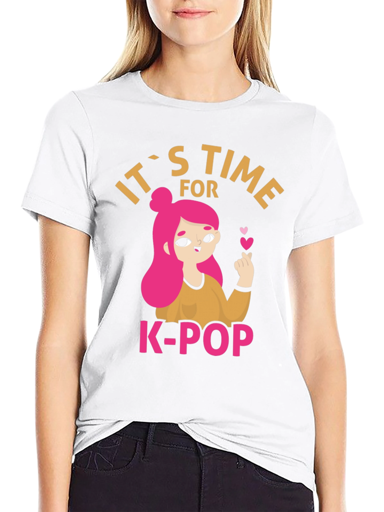 Its Time for K-Pop Black Graphic Tee