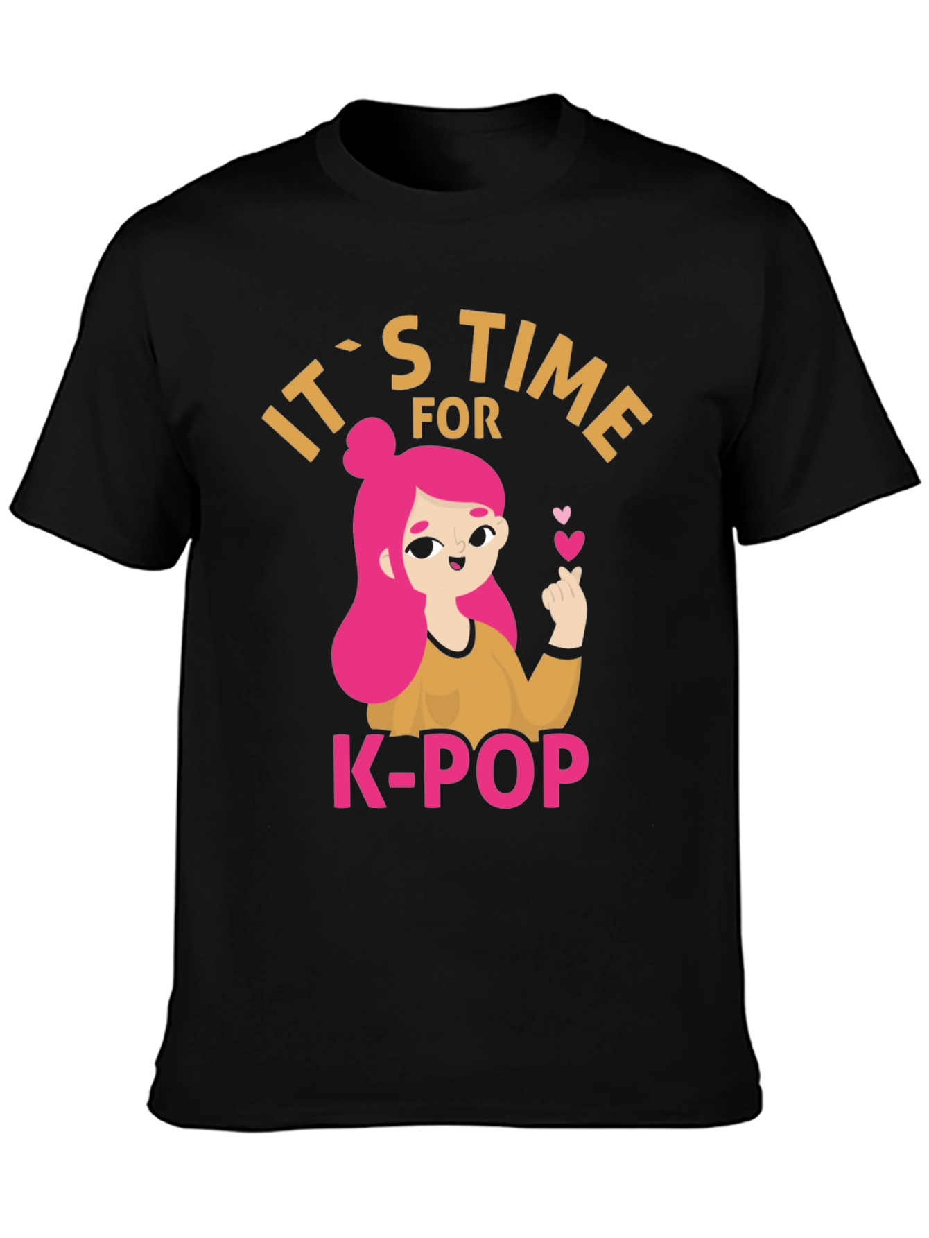 Its Time for K-Pop Black Graphic Tee