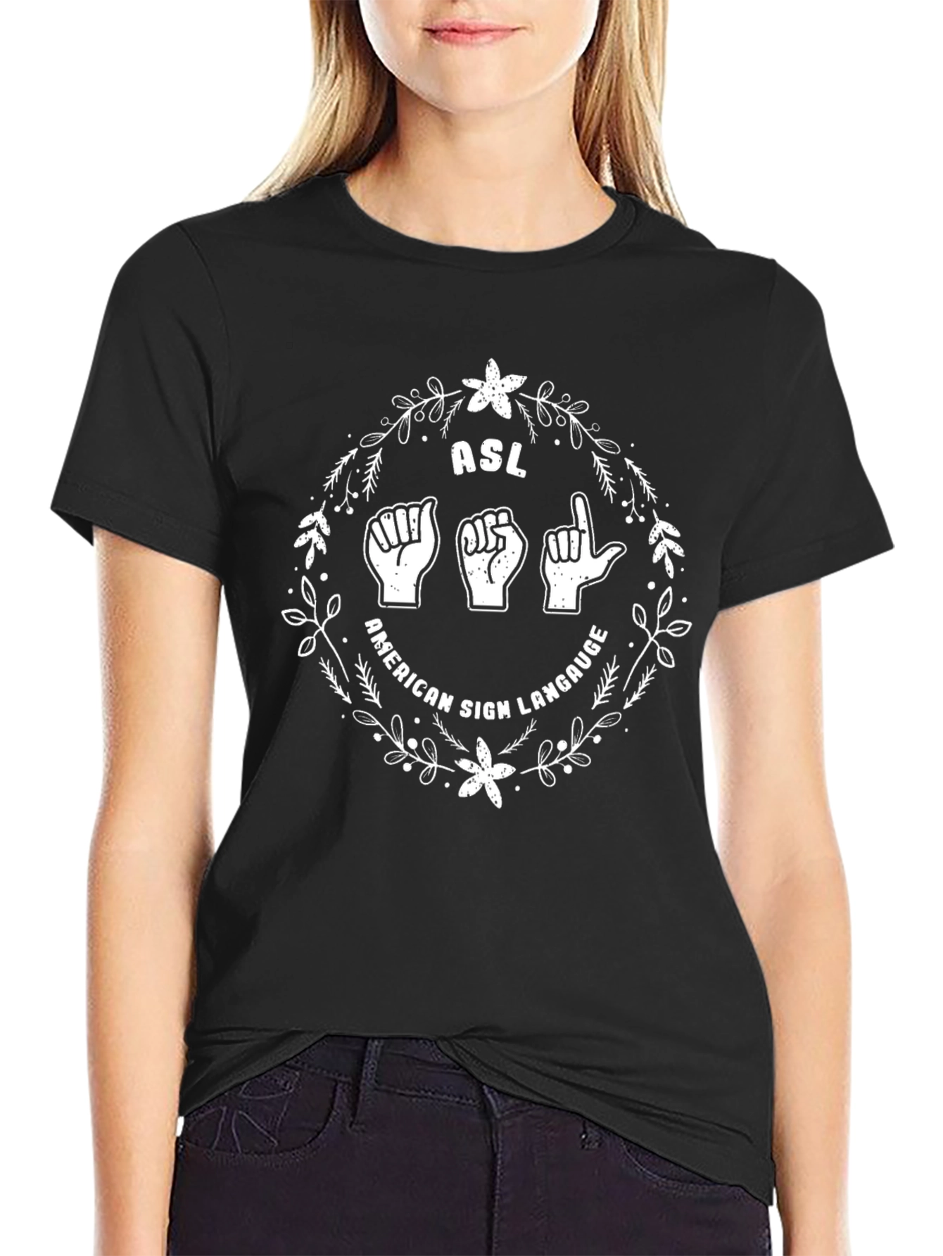 ASL American Sign Language Graphic Tee