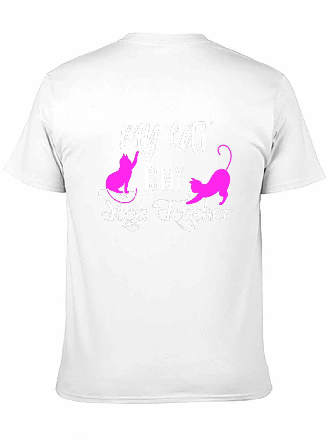 My Cat is My Yoga Teacher Black T-Shirt