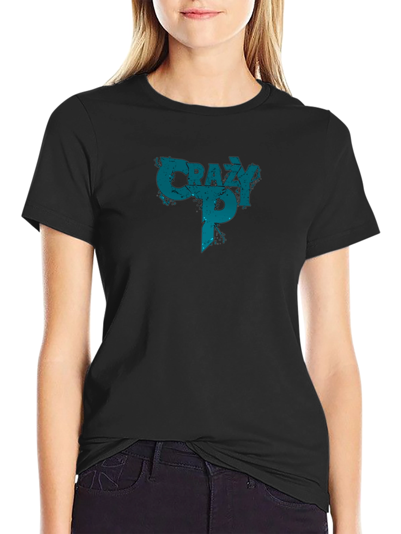 Crazy P Graphic T-Shirt - Black Cotton Tee