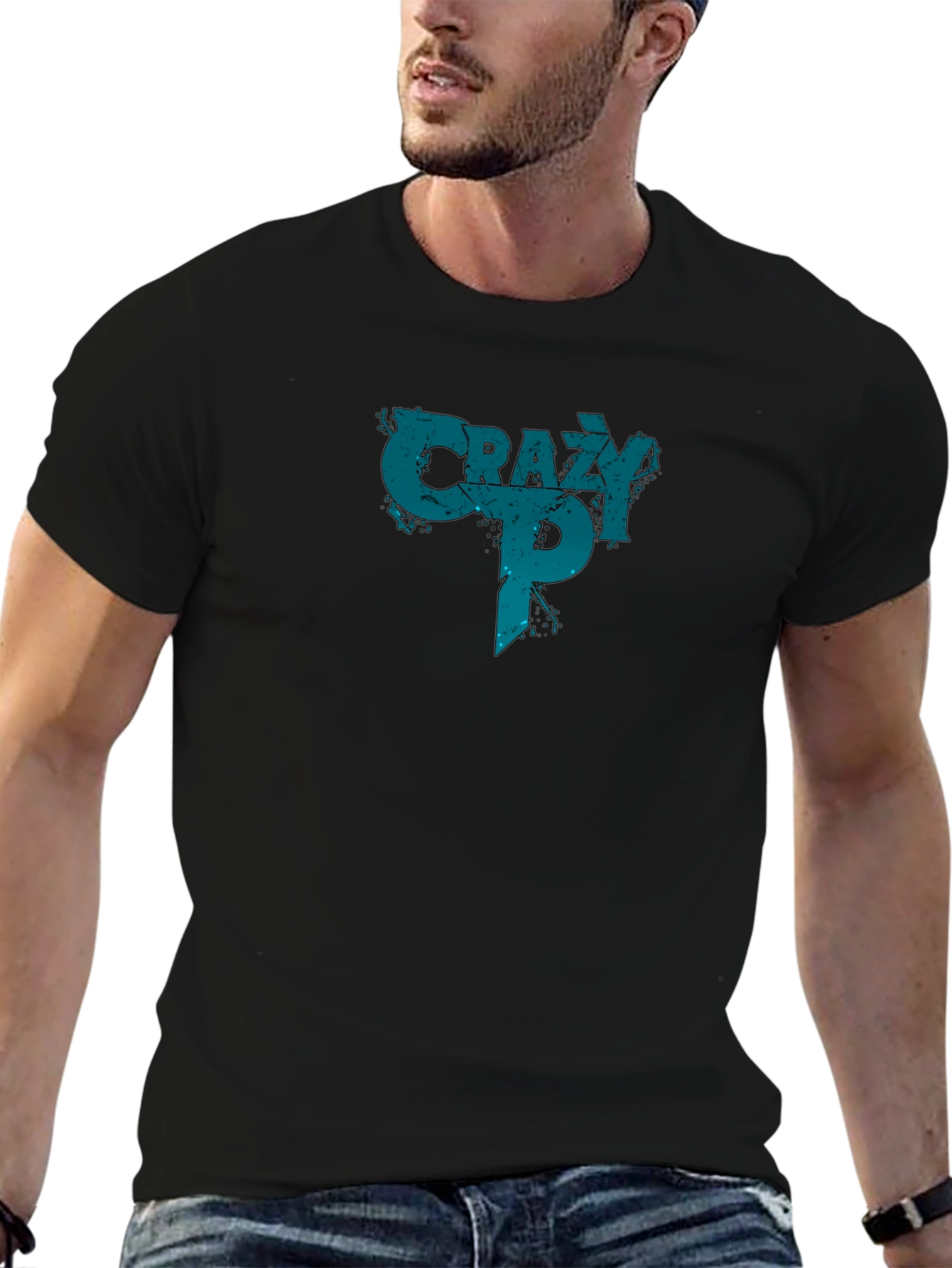 Crazy P Graphic T-Shirt - Black Cotton Tee