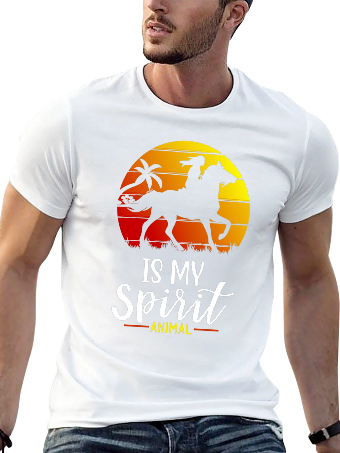 Horse Spirit Animal T-Shirt | Equestrian Silhouette Tee