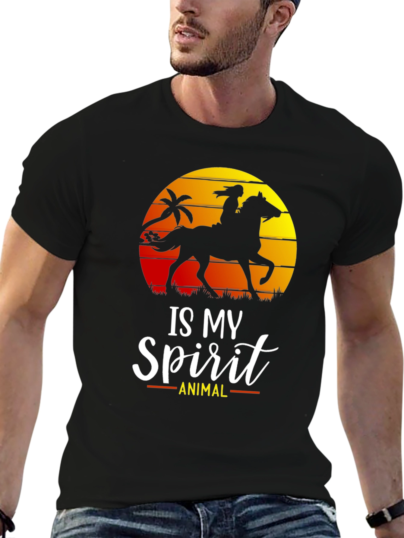 Horse Spirit Animal T-Shirt | Equestrian Silhouette Tee