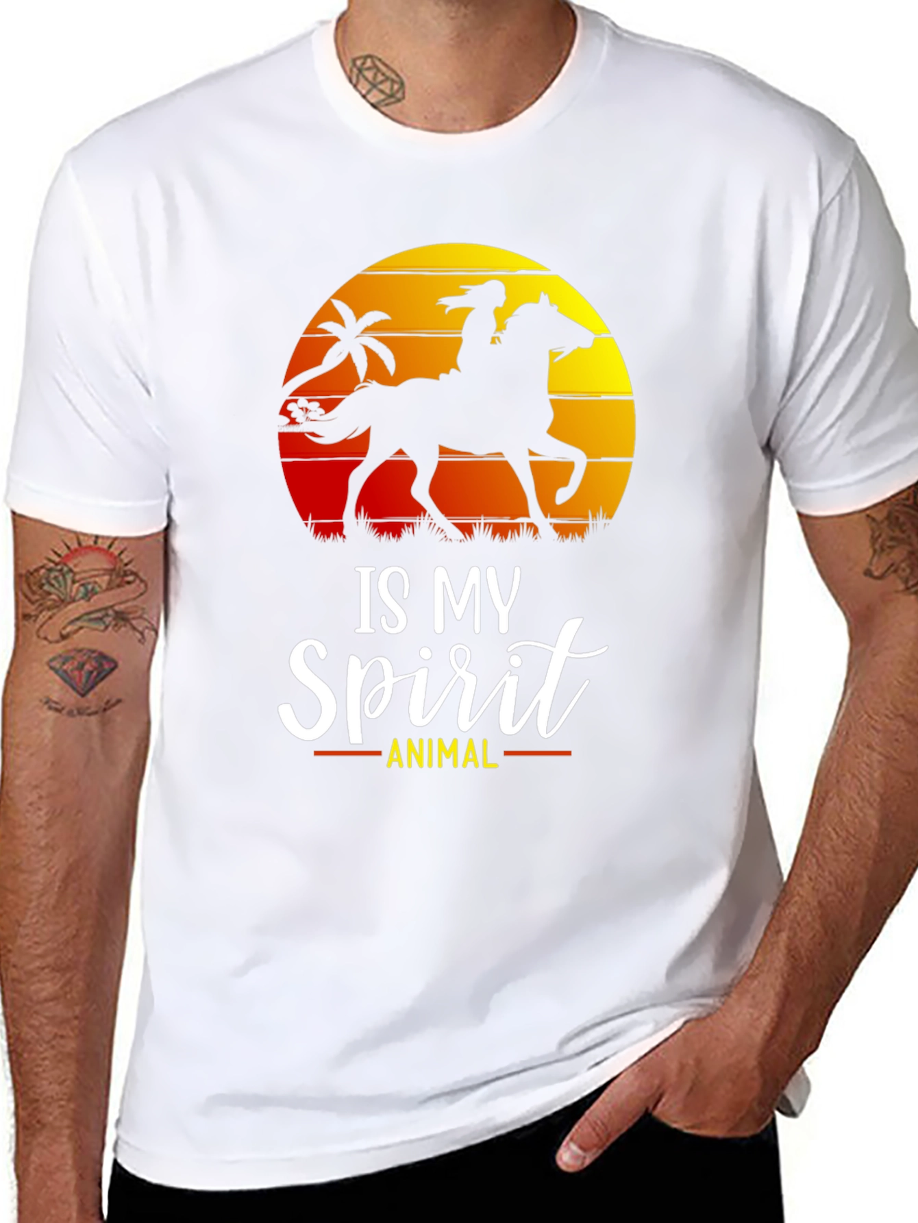 Horse Spirit Animal T-Shirt | Equestrian Silhouette Tee