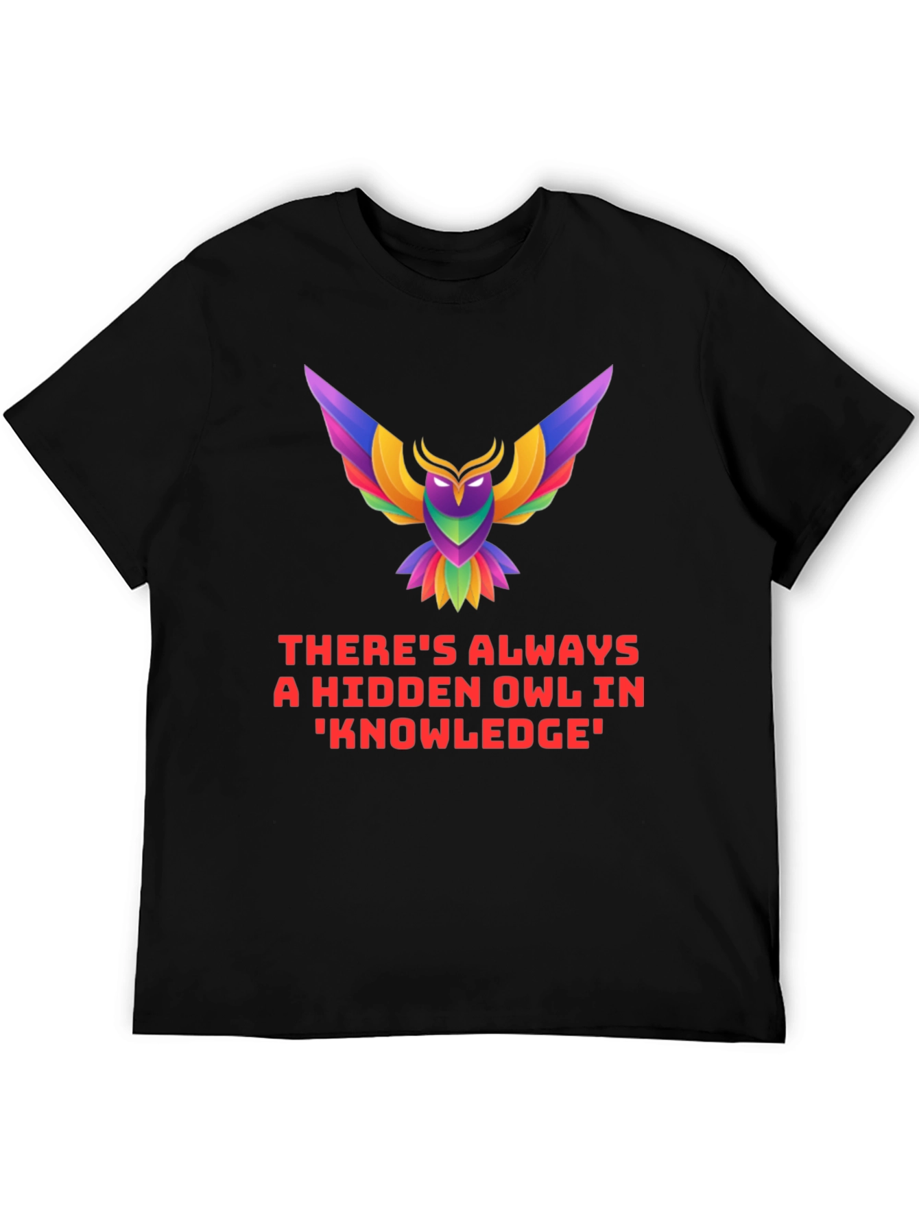 Hidden Owl Knowledge Tee - Unique Graphic T-Shirt