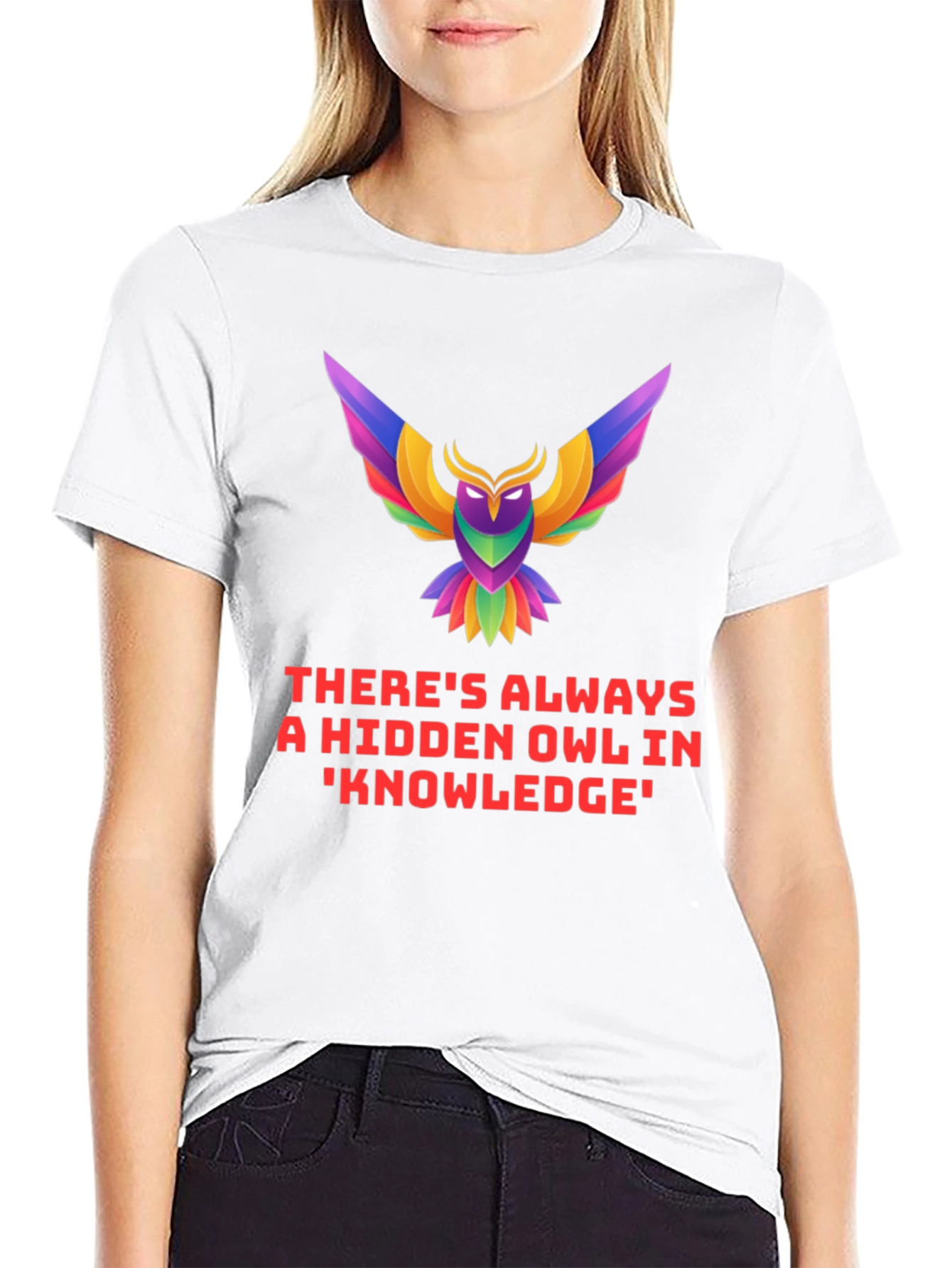 Hidden Owl Knowledge Tee - Unique Graphic T-Shirt