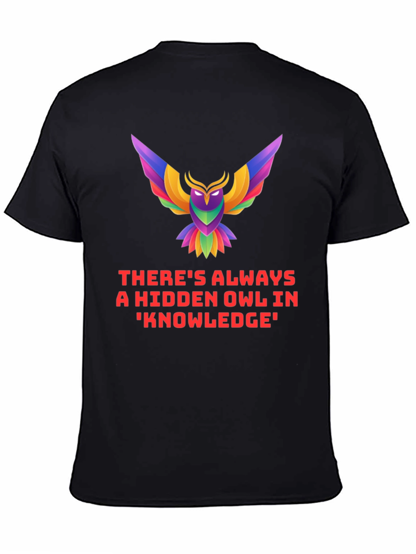 Hidden Owl Knowledge Tee - Unique Graphic T-Shirt