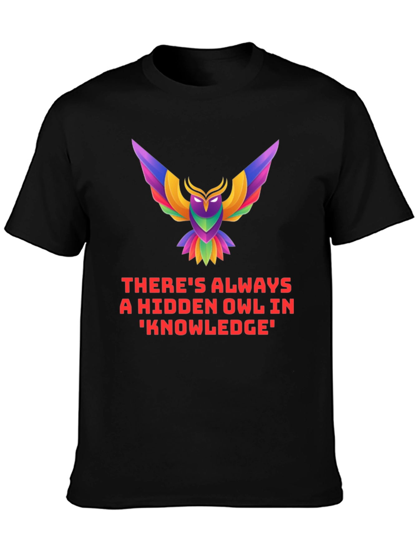 Hidden Owl Knowledge Tee - Unique Graphic T-Shirt