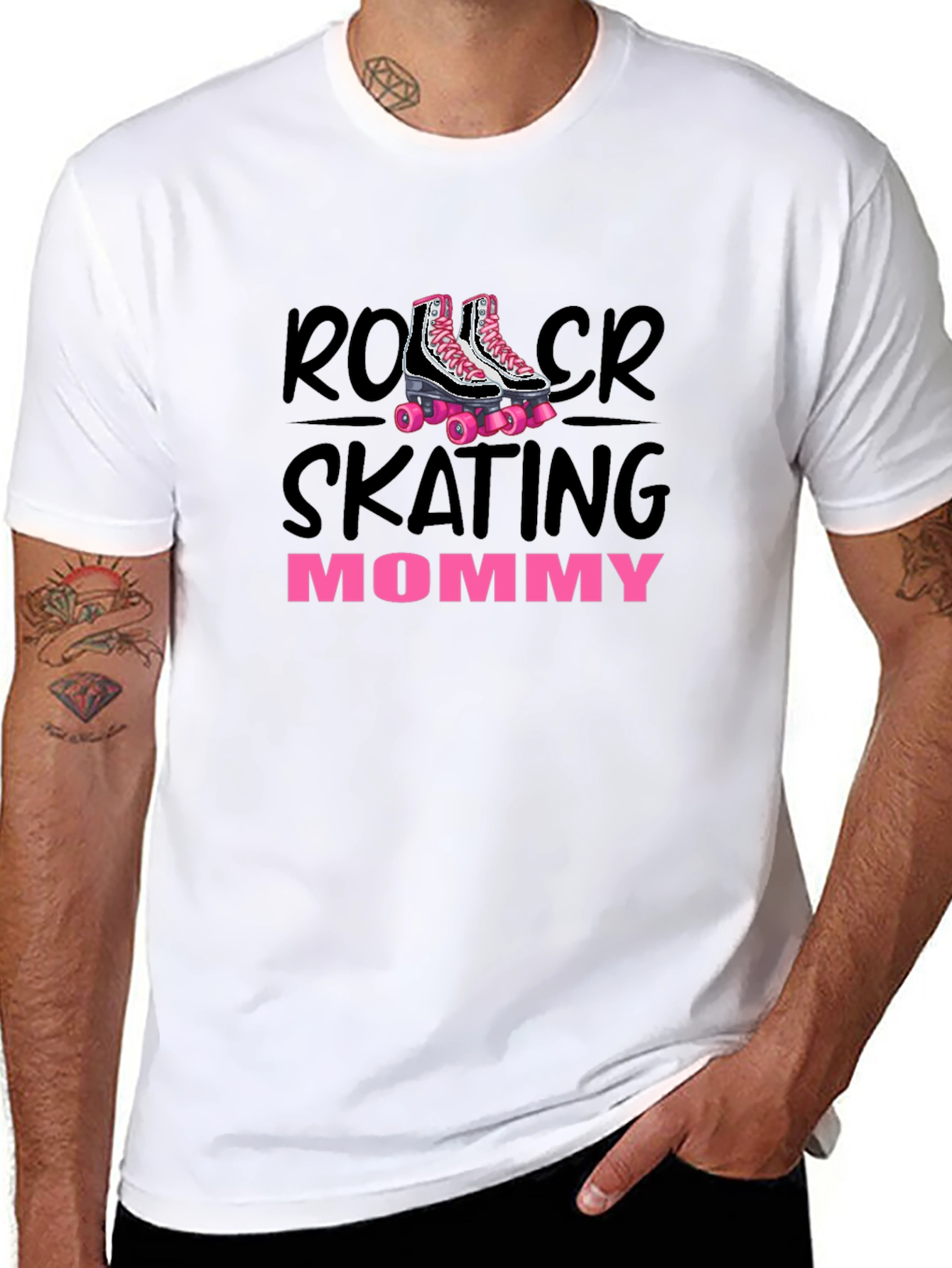 Roller Skating Mommy T-Shirt Black