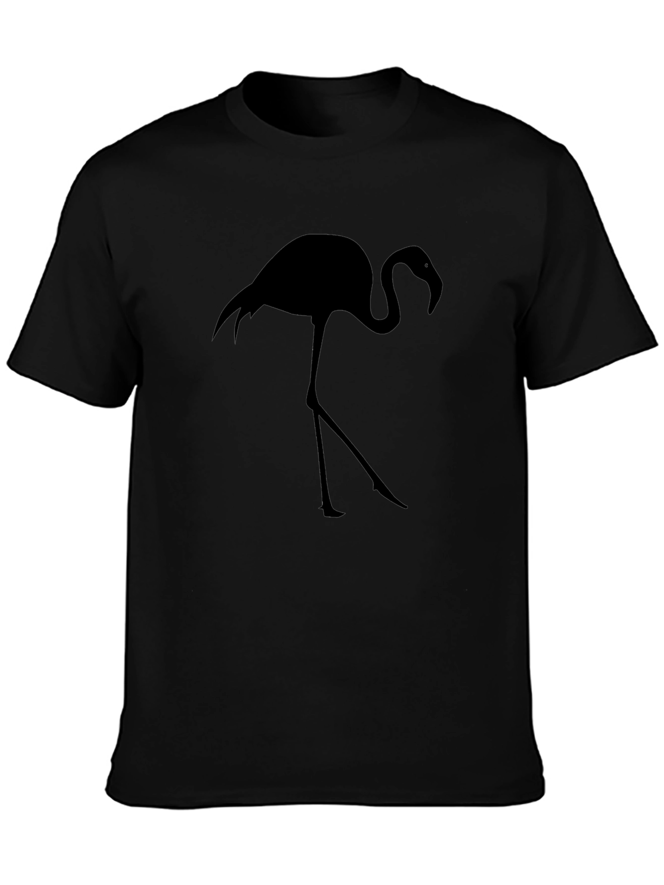 Mens Black Flamingo Graphic Tee - Casual Style
