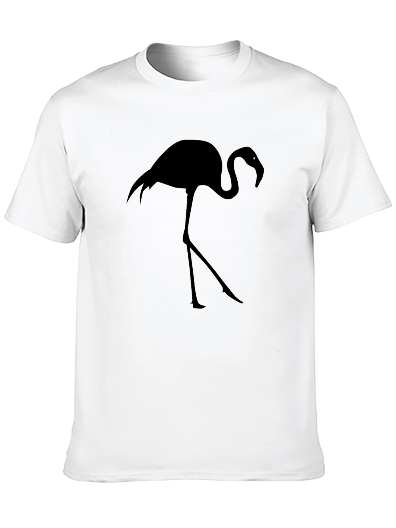 Mens Black Flamingo Graphic Tee - Casual Style