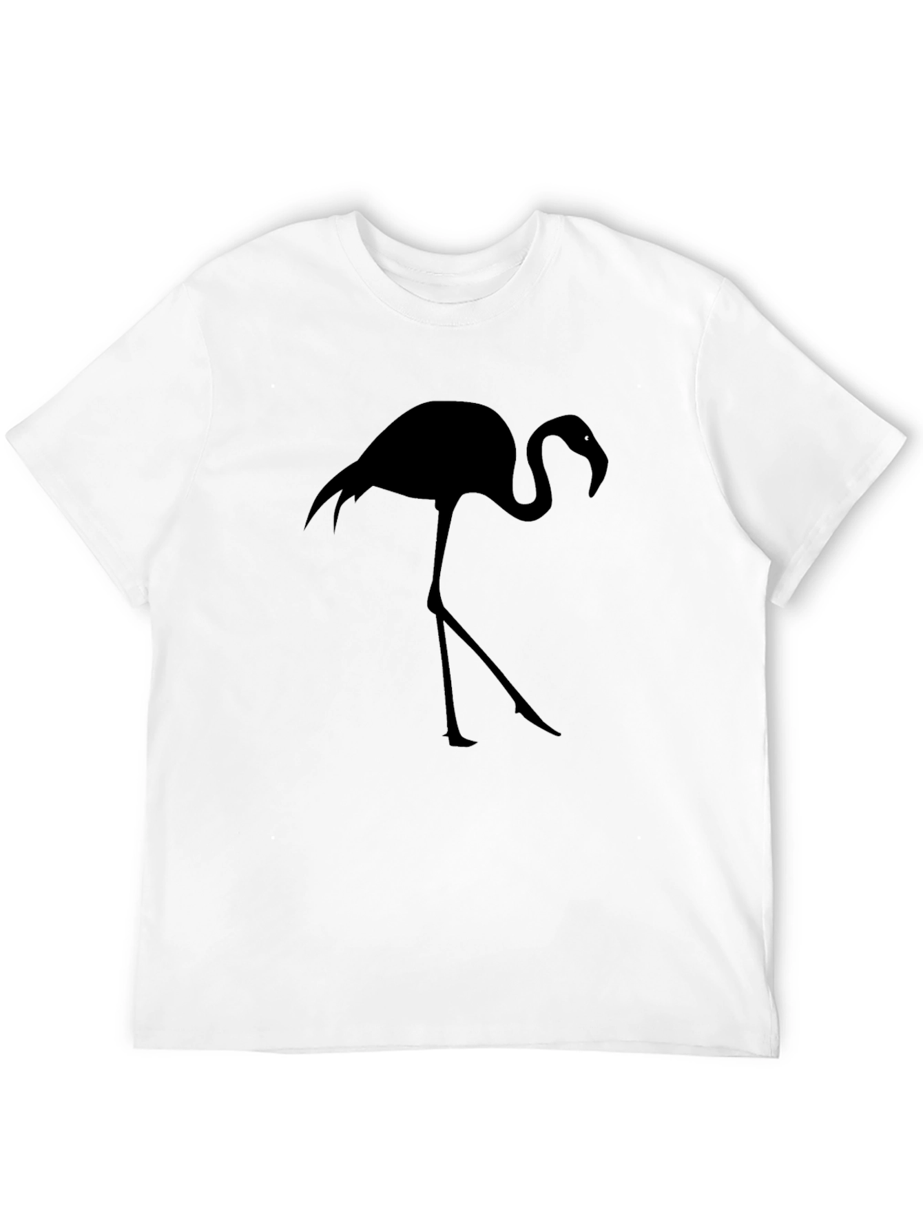 Mens Black Flamingo Graphic Tee - Casual Style