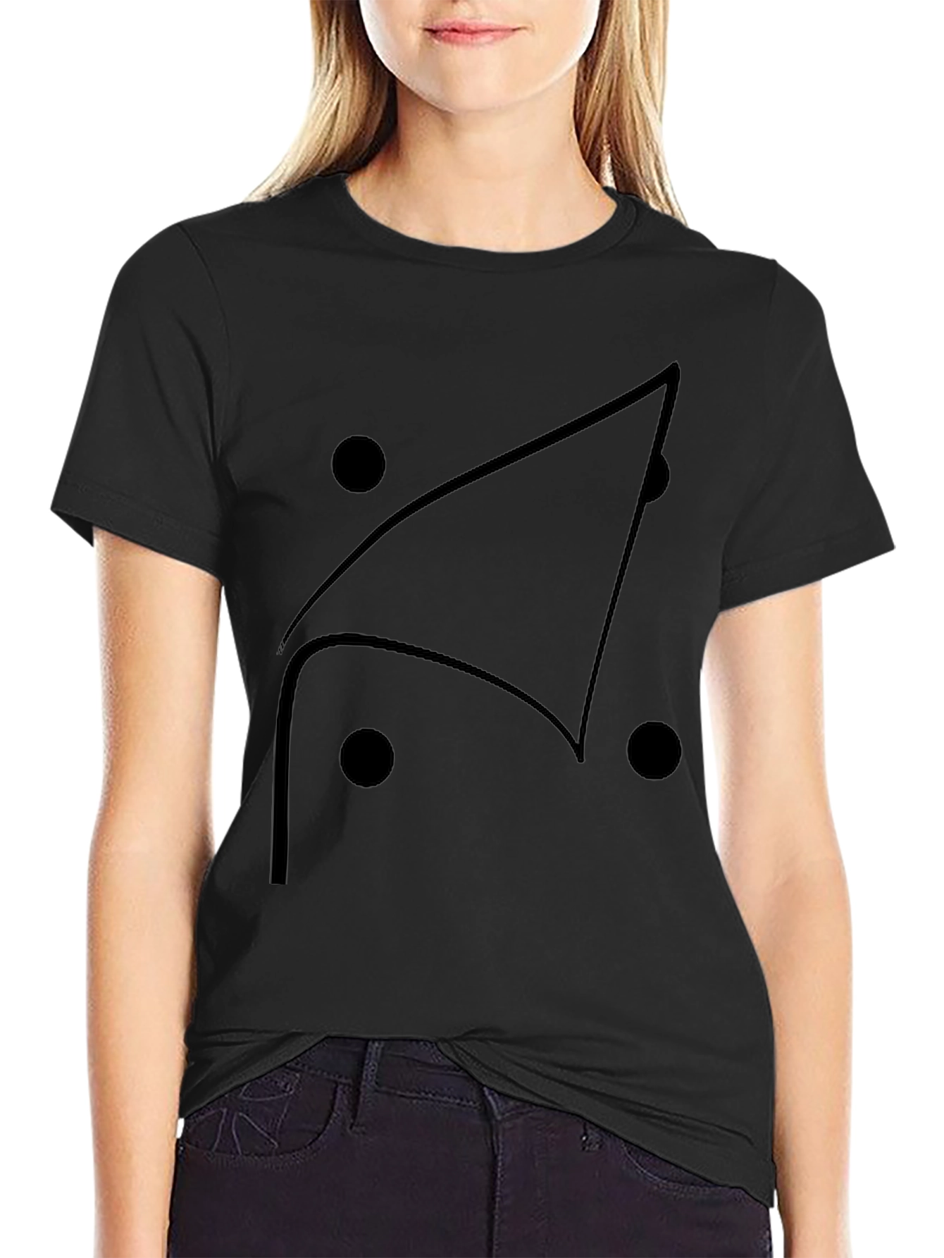 Geometric Graphic Tee - Modern Black T-Shirt