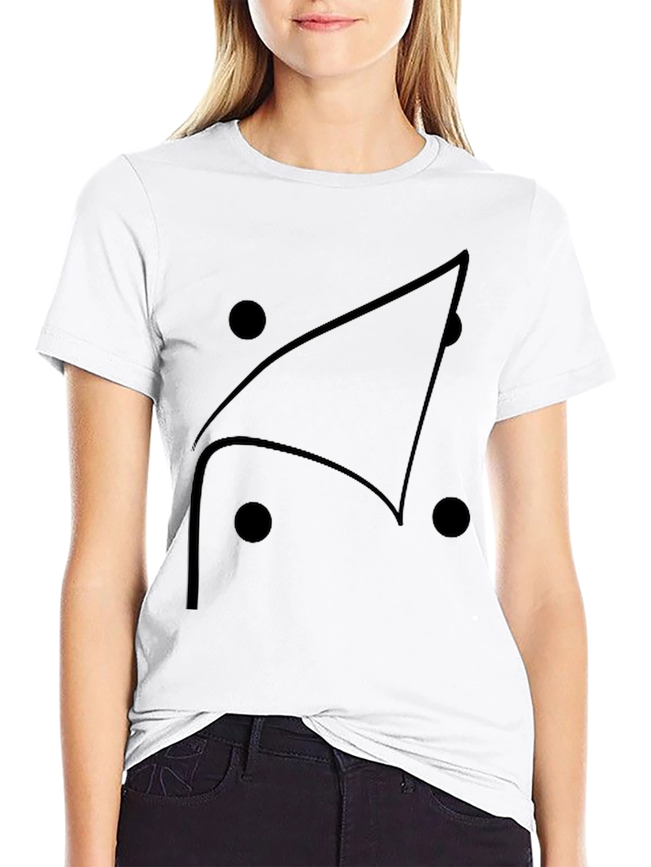 Geometric Graphic Tee - Modern Black T-Shirt