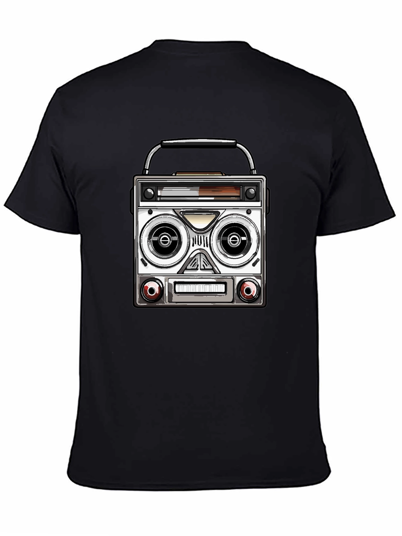 Retro Boombox Graphic T-Shirt - Classic Music Lover Tee