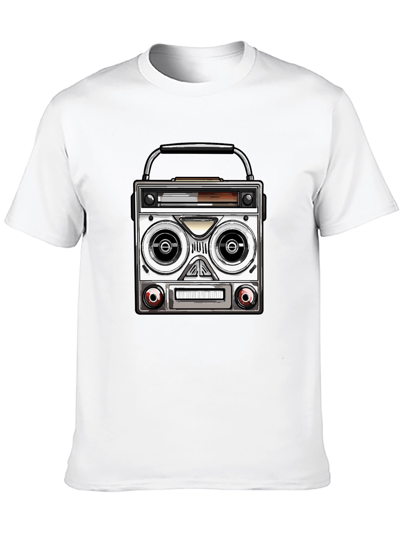 Retro Boombox Graphic T-Shirt - Classic Music Lover Tee