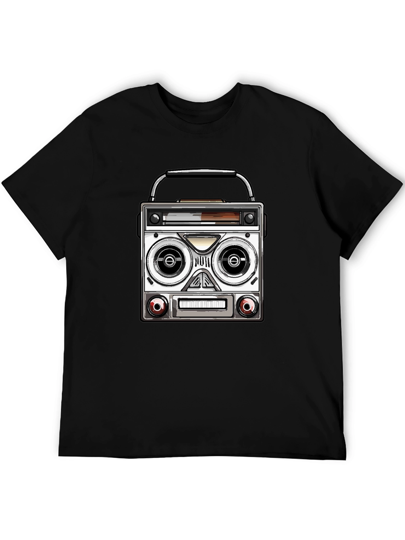 Retro Boombox Graphic T-Shirt - Classic Music Lover Tee