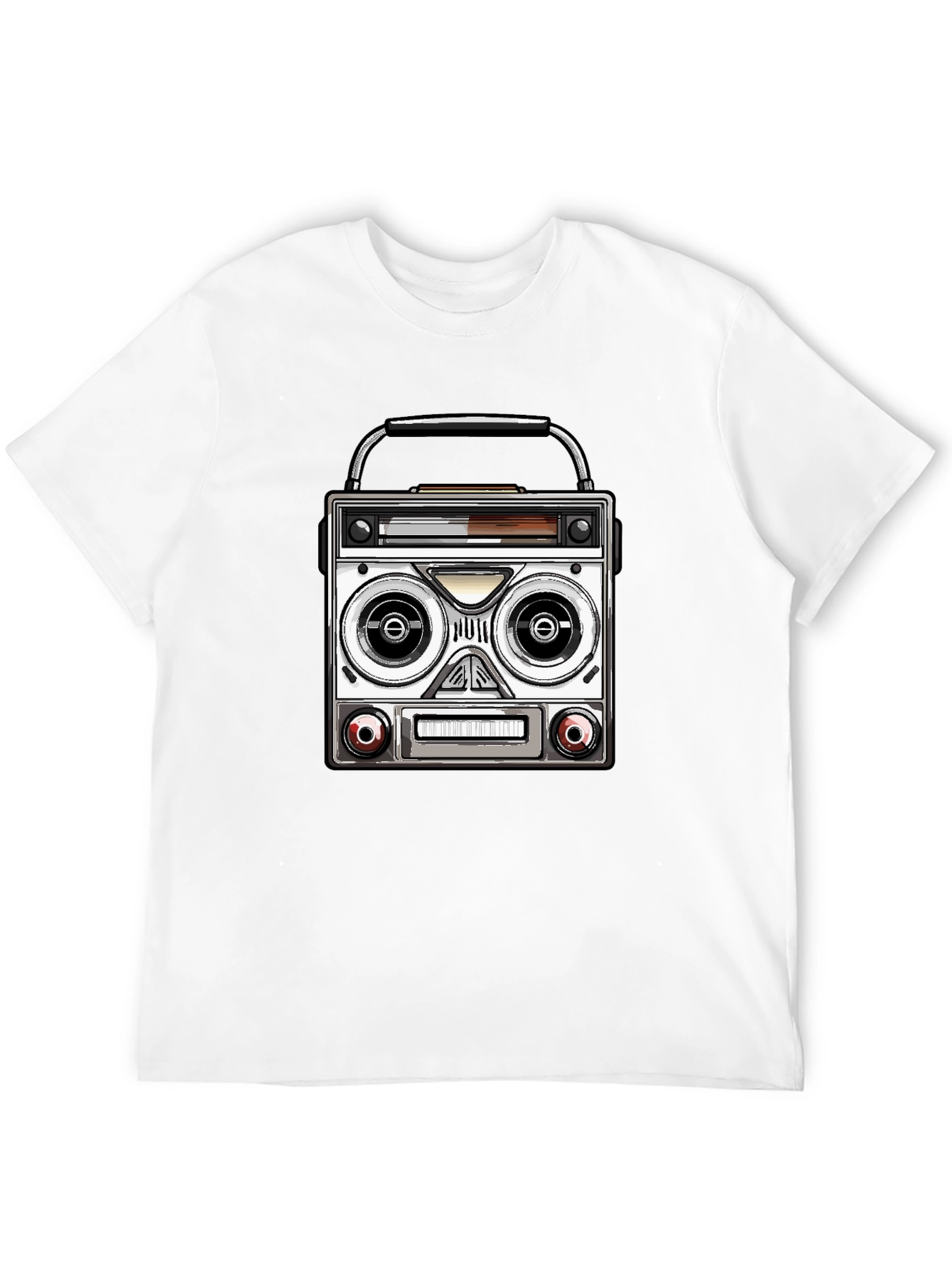 Retro Boombox Graphic T-Shirt - Classic Music Lover Tee