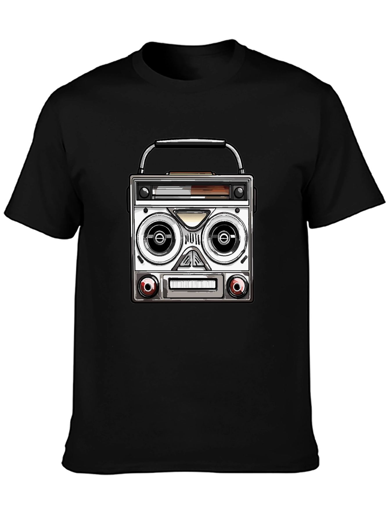 Retro Boombox Graphic T-Shirt - Classic Music Lover Tee