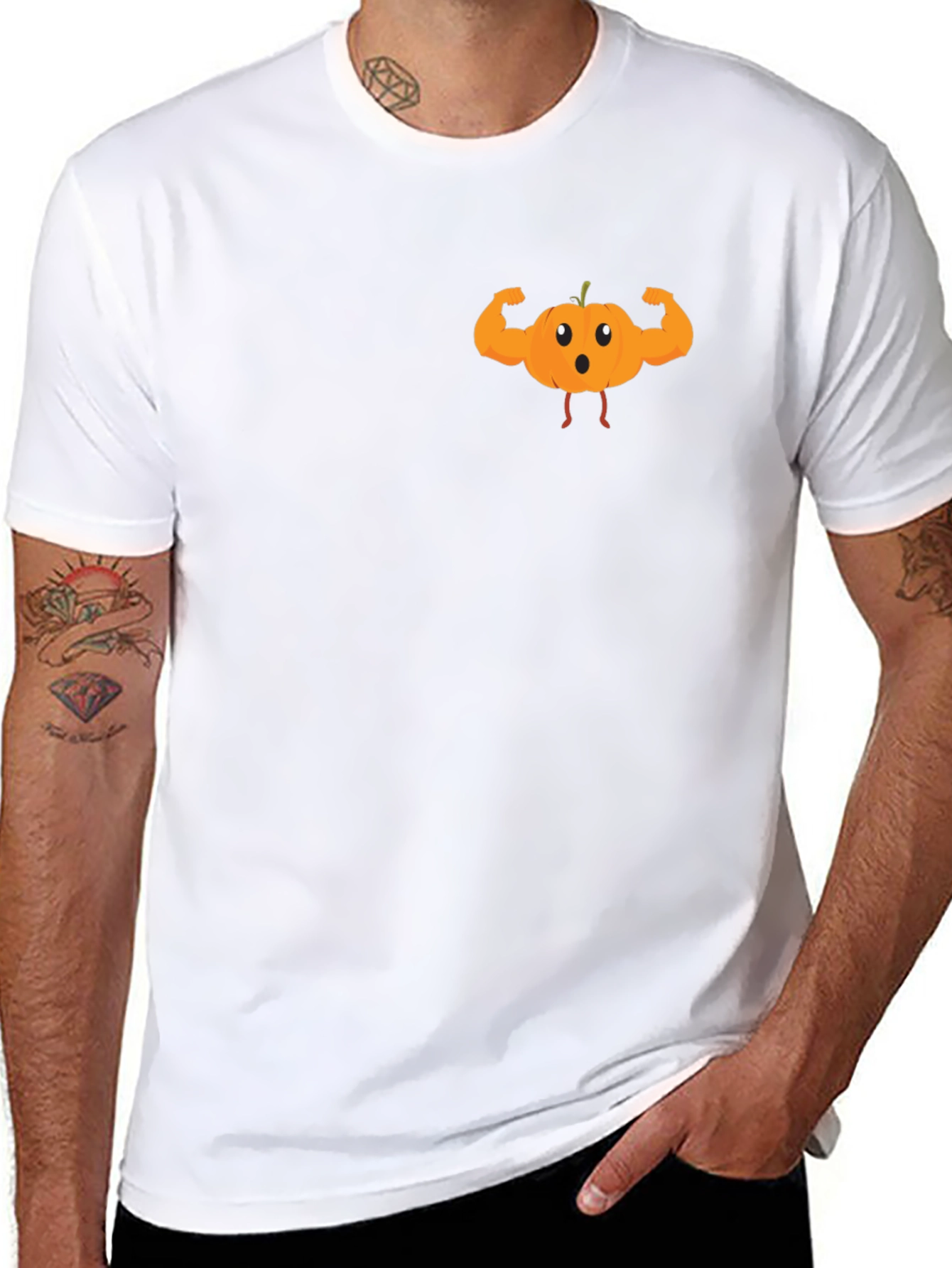 Funny Muscle Pumpkin T-Shirt - Halloween Apparel