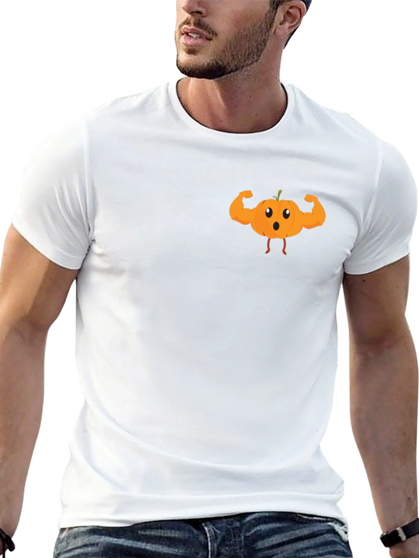 Funny Muscle Pumpkin T-Shirt - Halloween Apparel