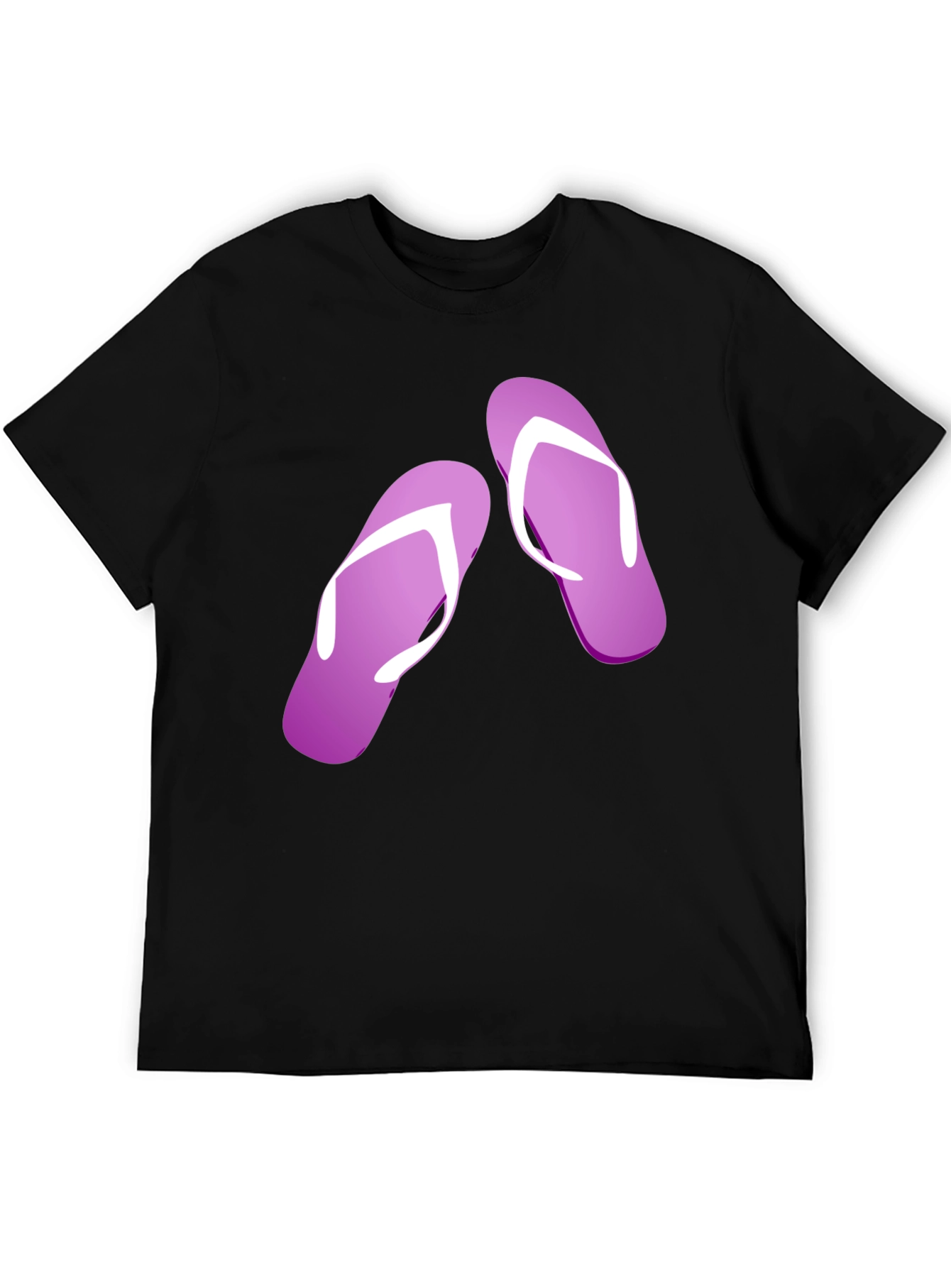 Flip Flop Graphic Tee - Black Casual T-Shirt