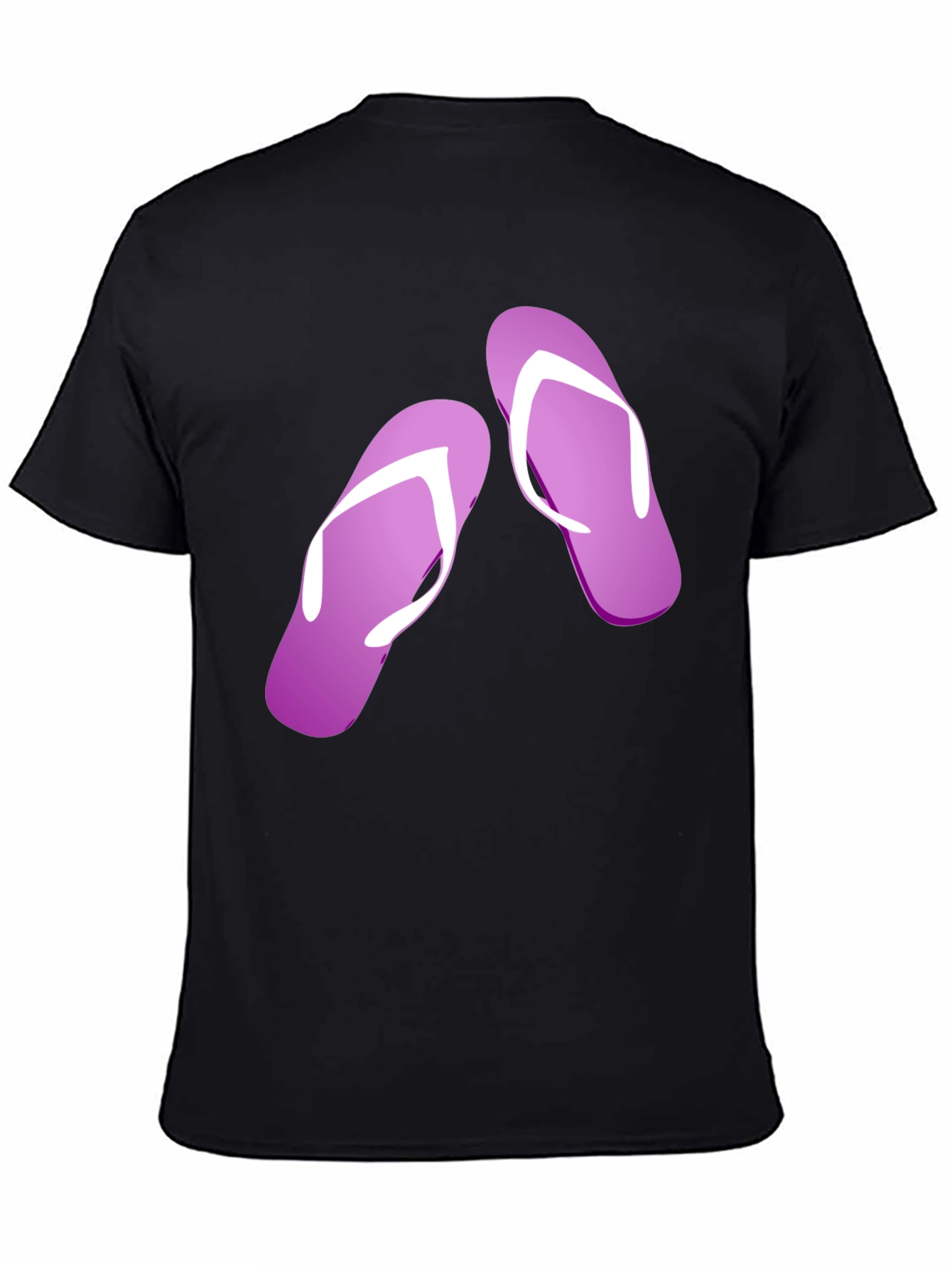 Flip Flop Graphic Tee - Black Casual T-Shirt