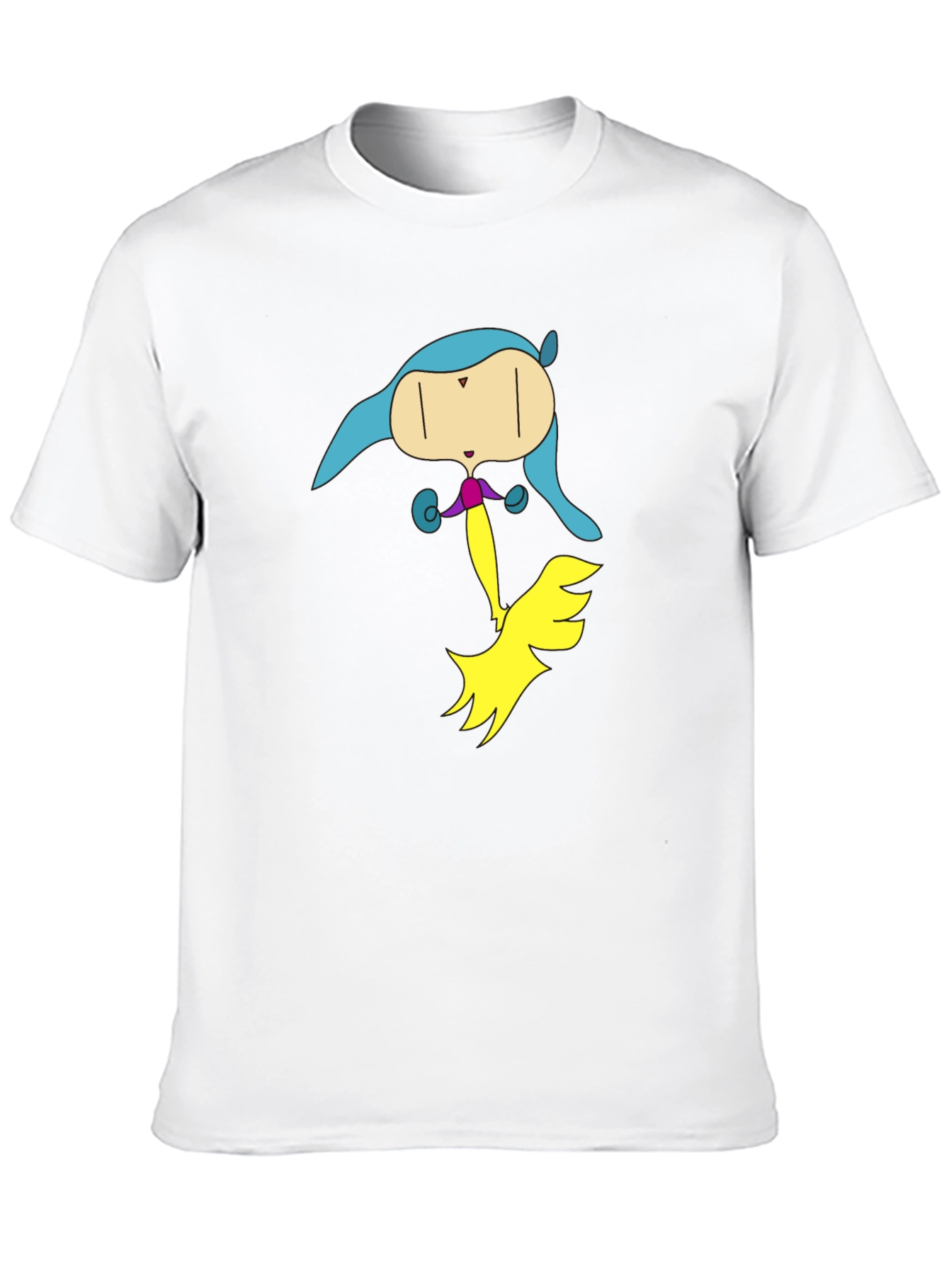 Unique Cartoon Character Graphic Black T-Shirt