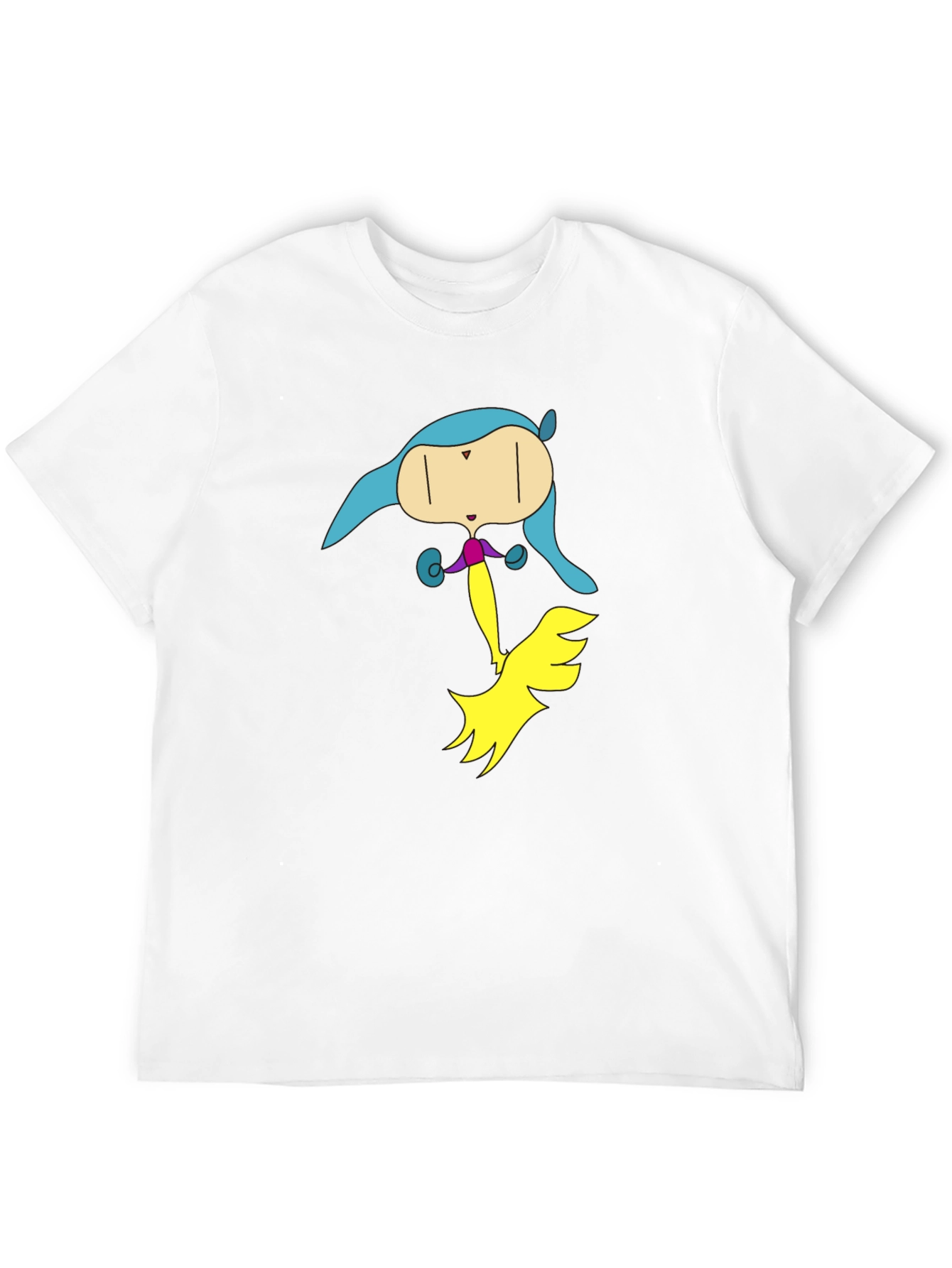 Unique Cartoon Character Graphic Black T-Shirt