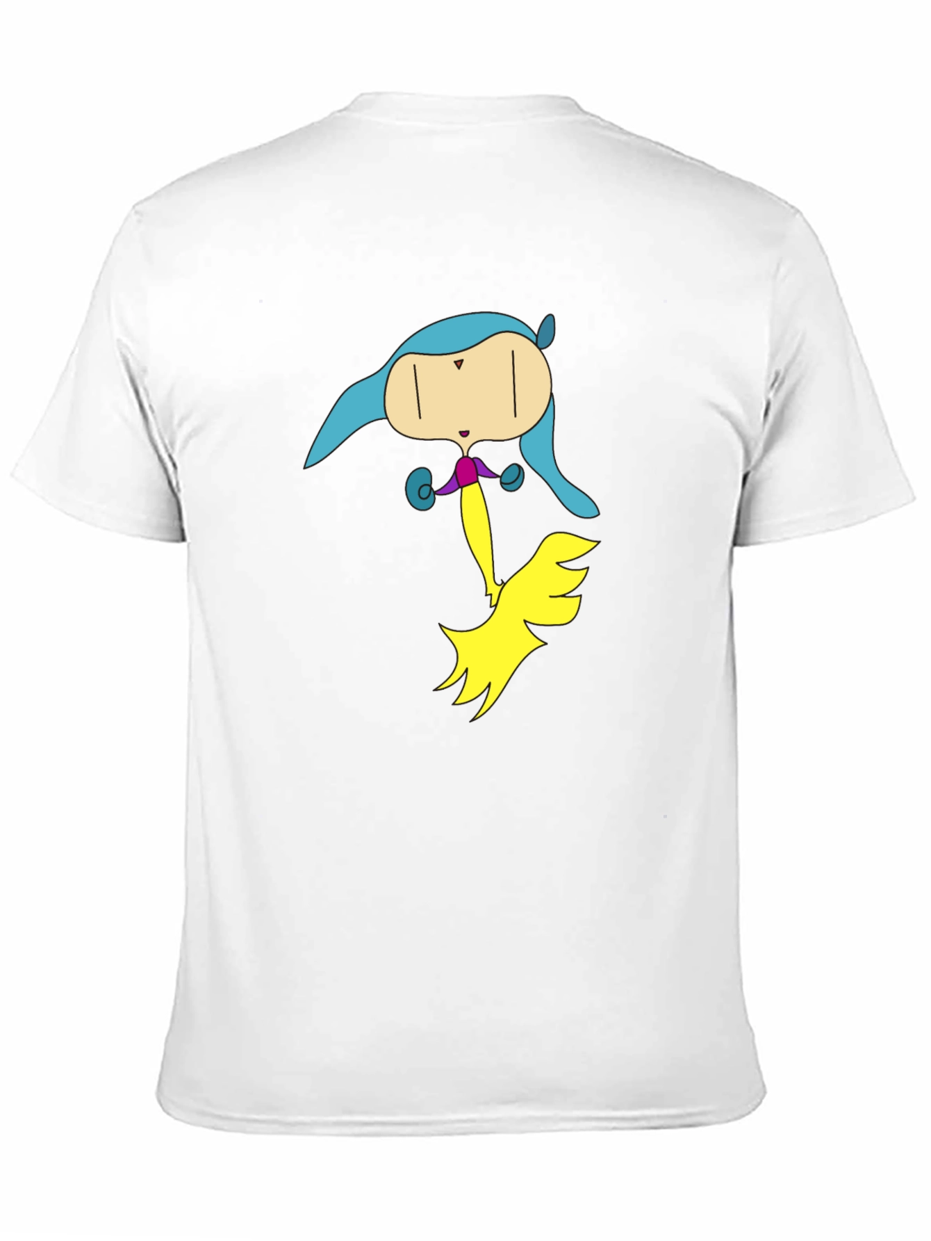 Unique Cartoon Character Graphic Black T-Shirt