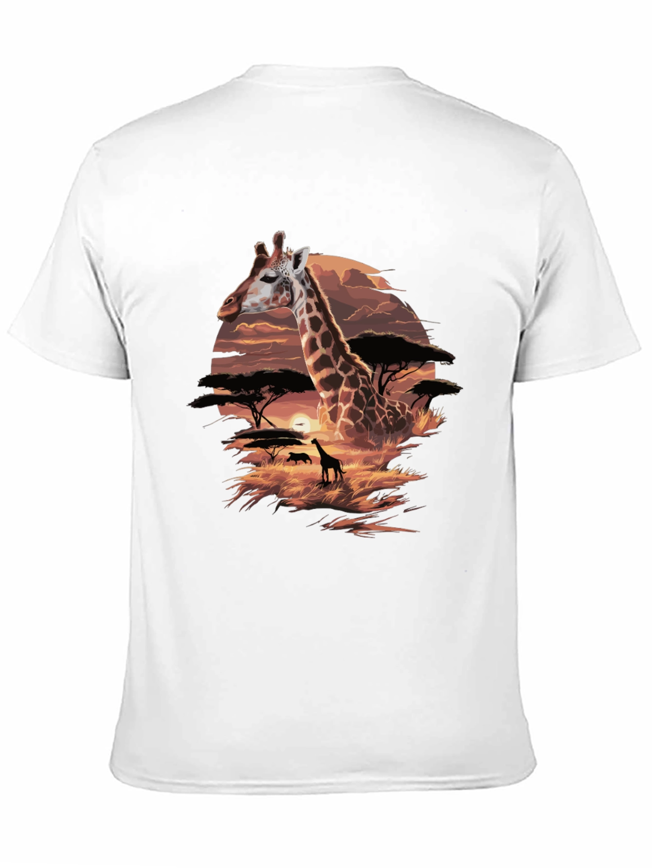 Giraffe Sunset Graphic Tee