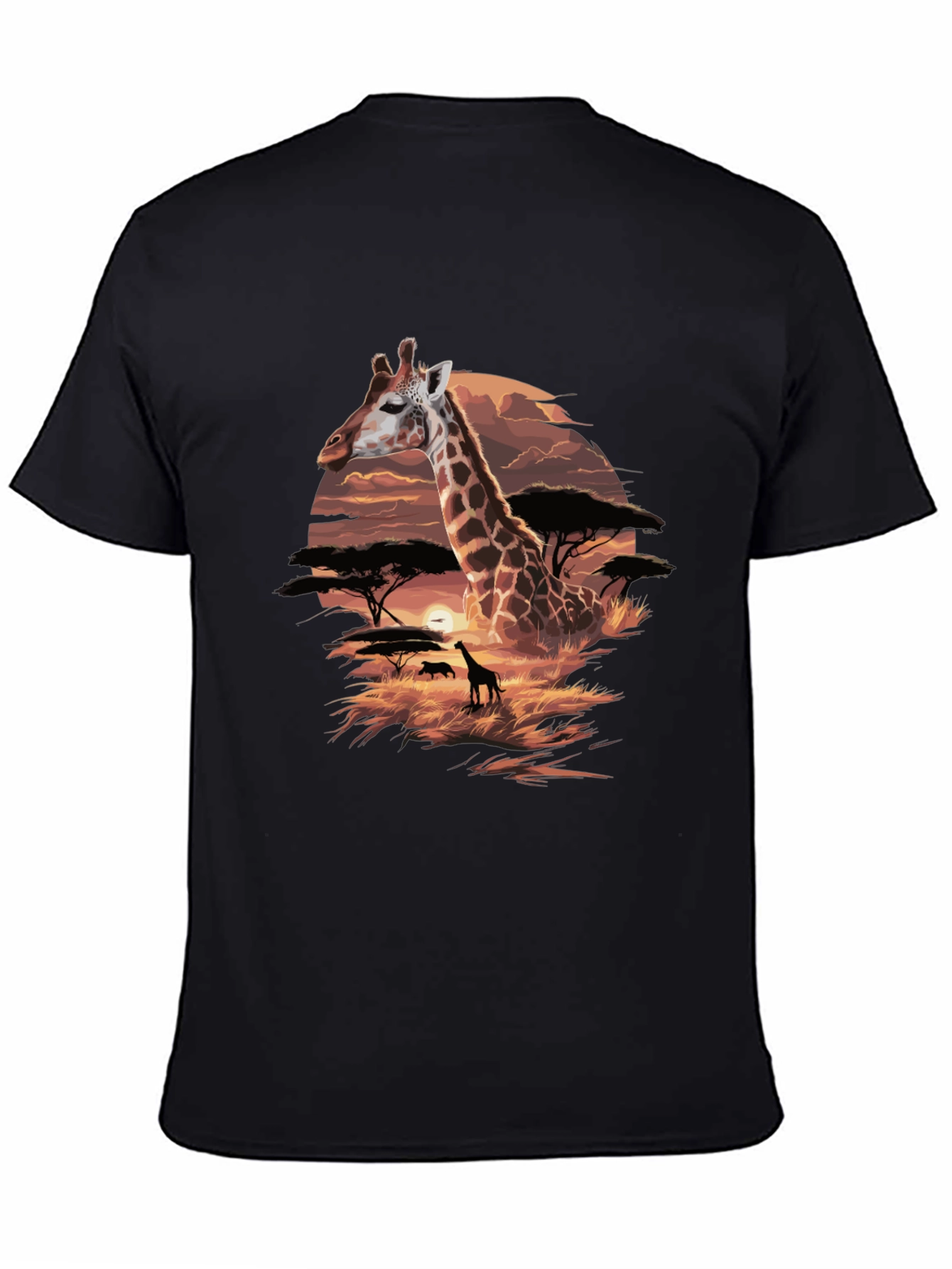 Giraffe Sunset Graphic Tee