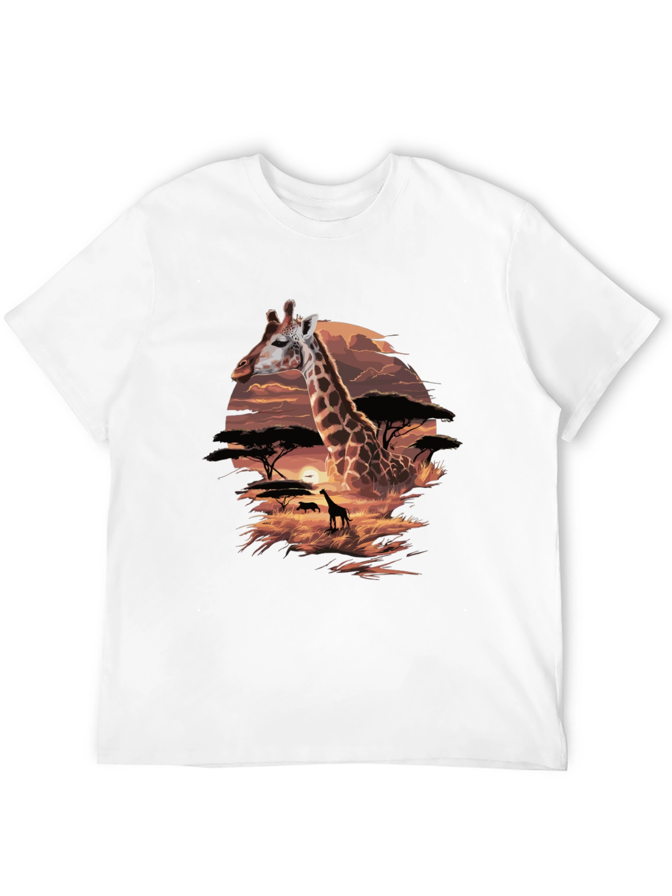 Giraffe Sunset Graphic Tee