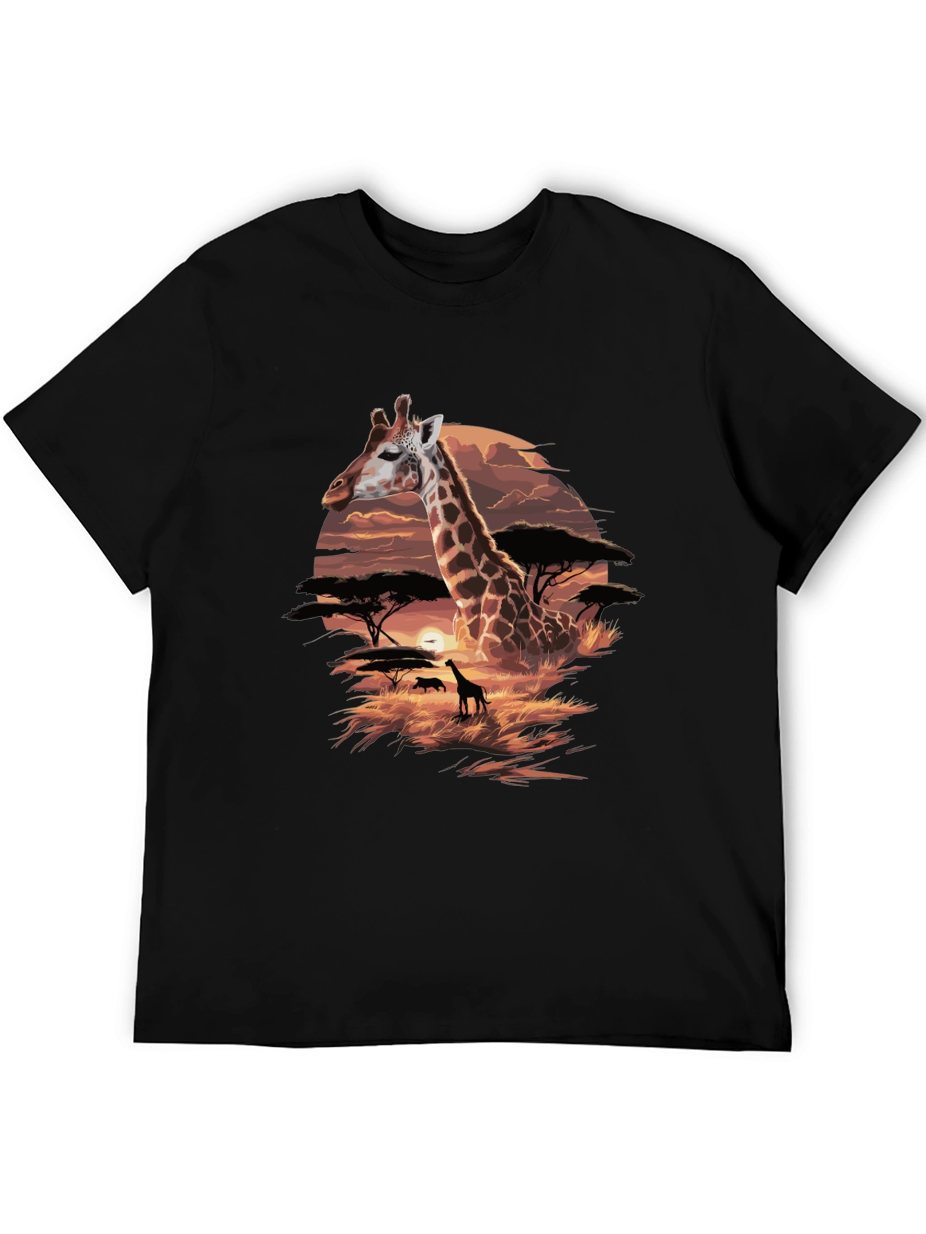 Giraffe Sunset Graphic Tee