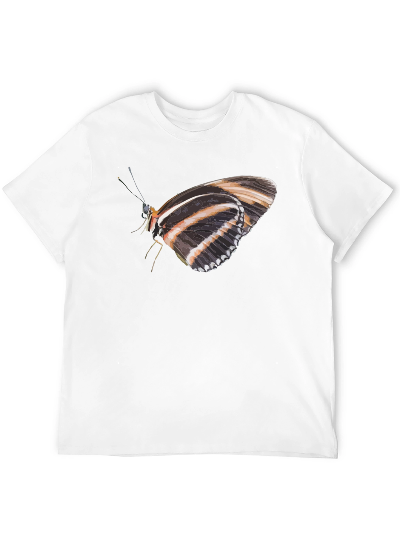 Butterfly Print Black T-Shirt