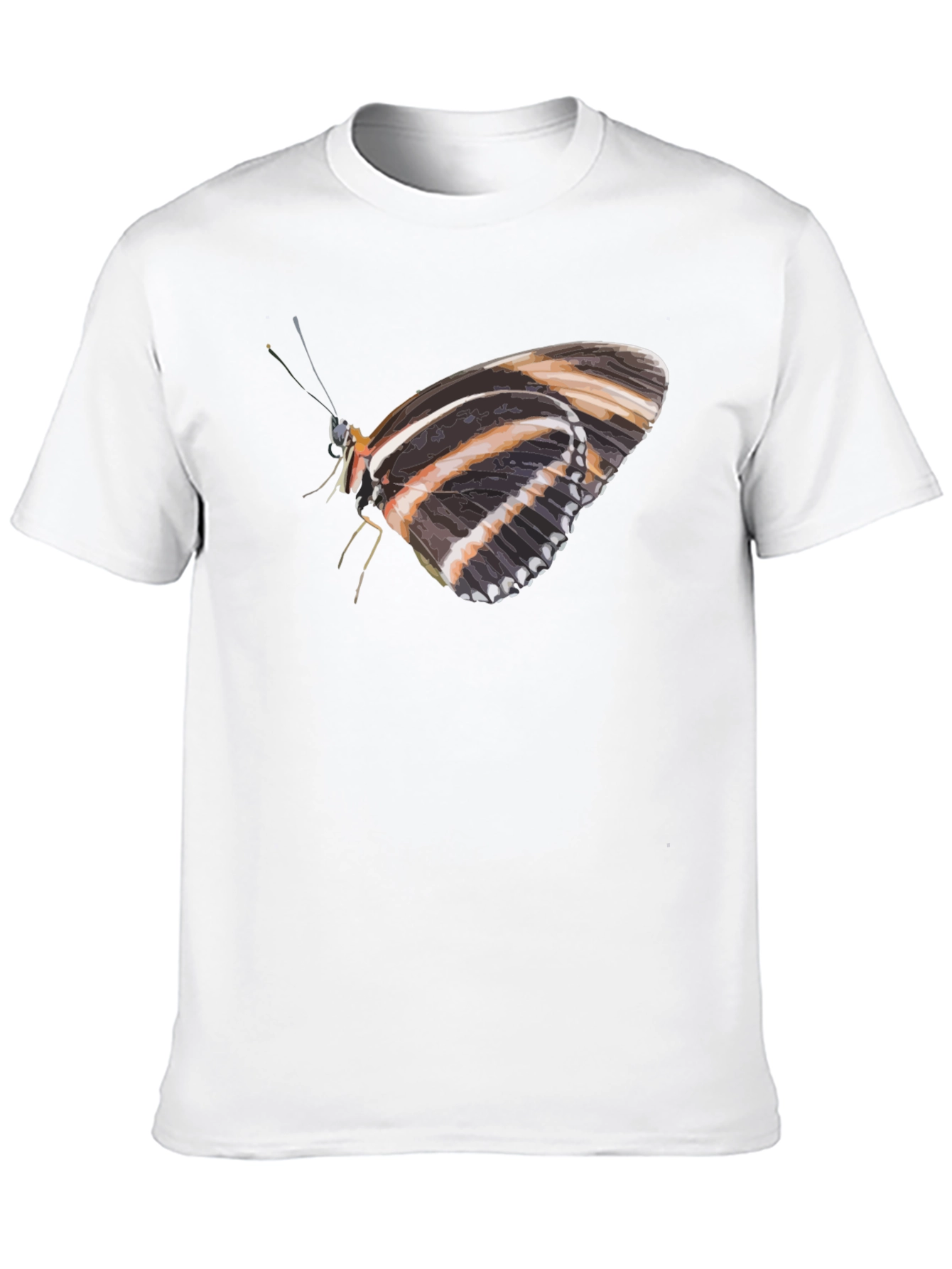 Butterfly Print Black T-Shirt