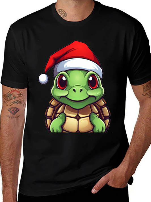 Festive Turtle Graphic Tee - Holiday Edition