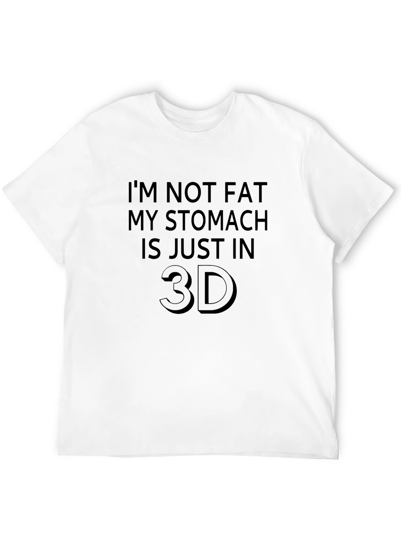 Funny 3D Stomach Graphic Tee