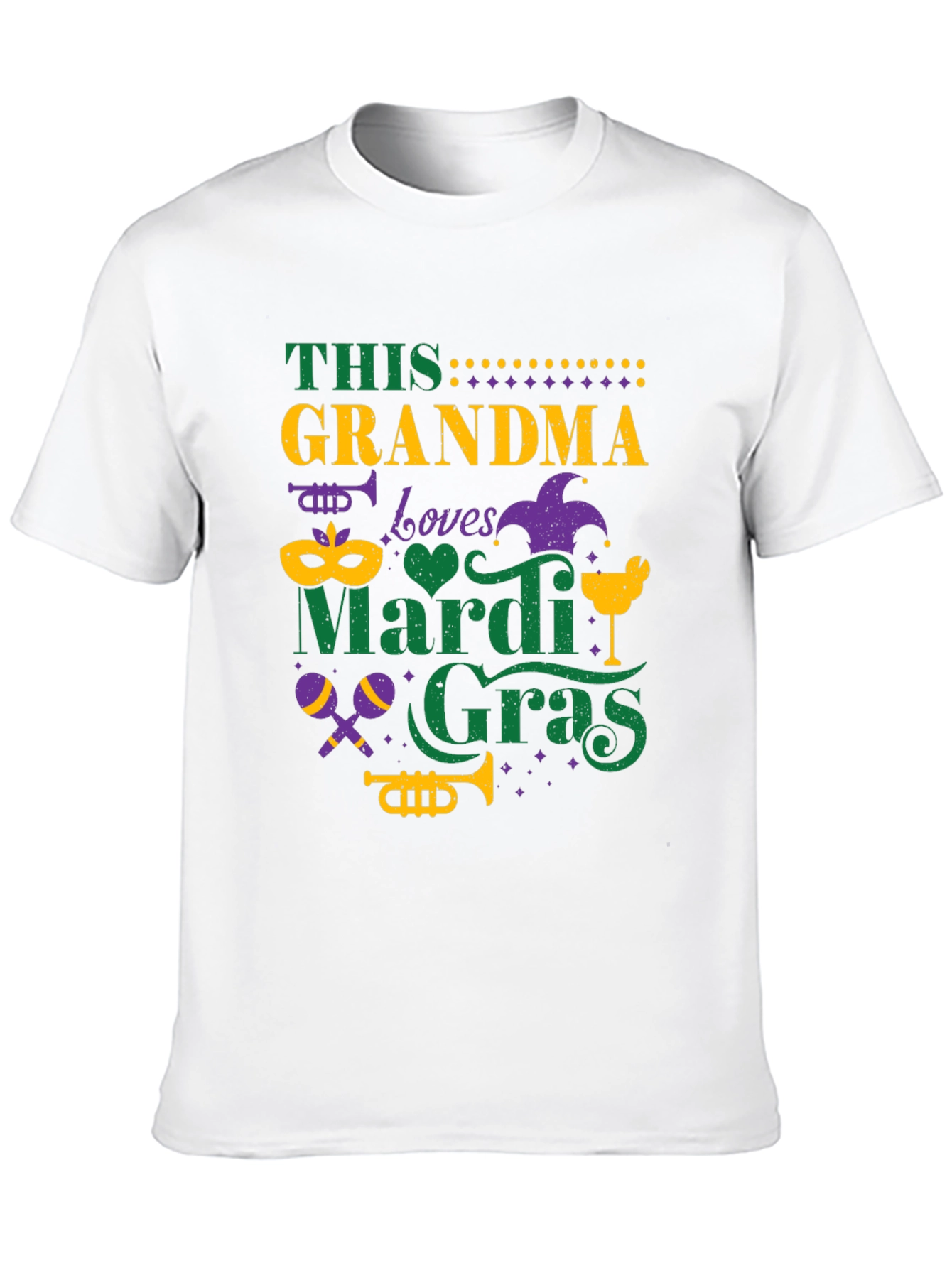 Mardi Gras Grandma Tee - Festive Holiday Shirt