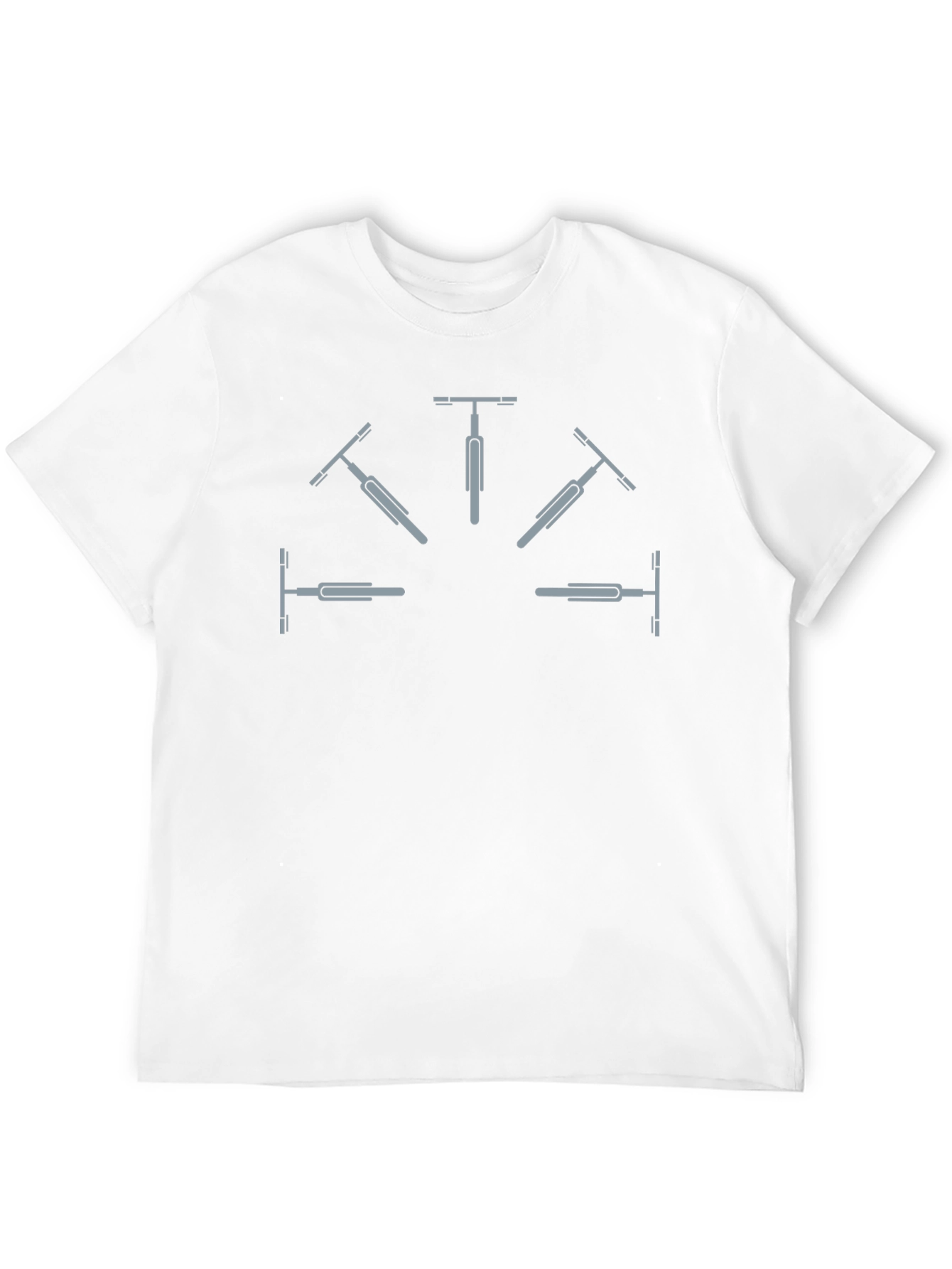 Bicycle Pattern Crew Neck T-Shirt