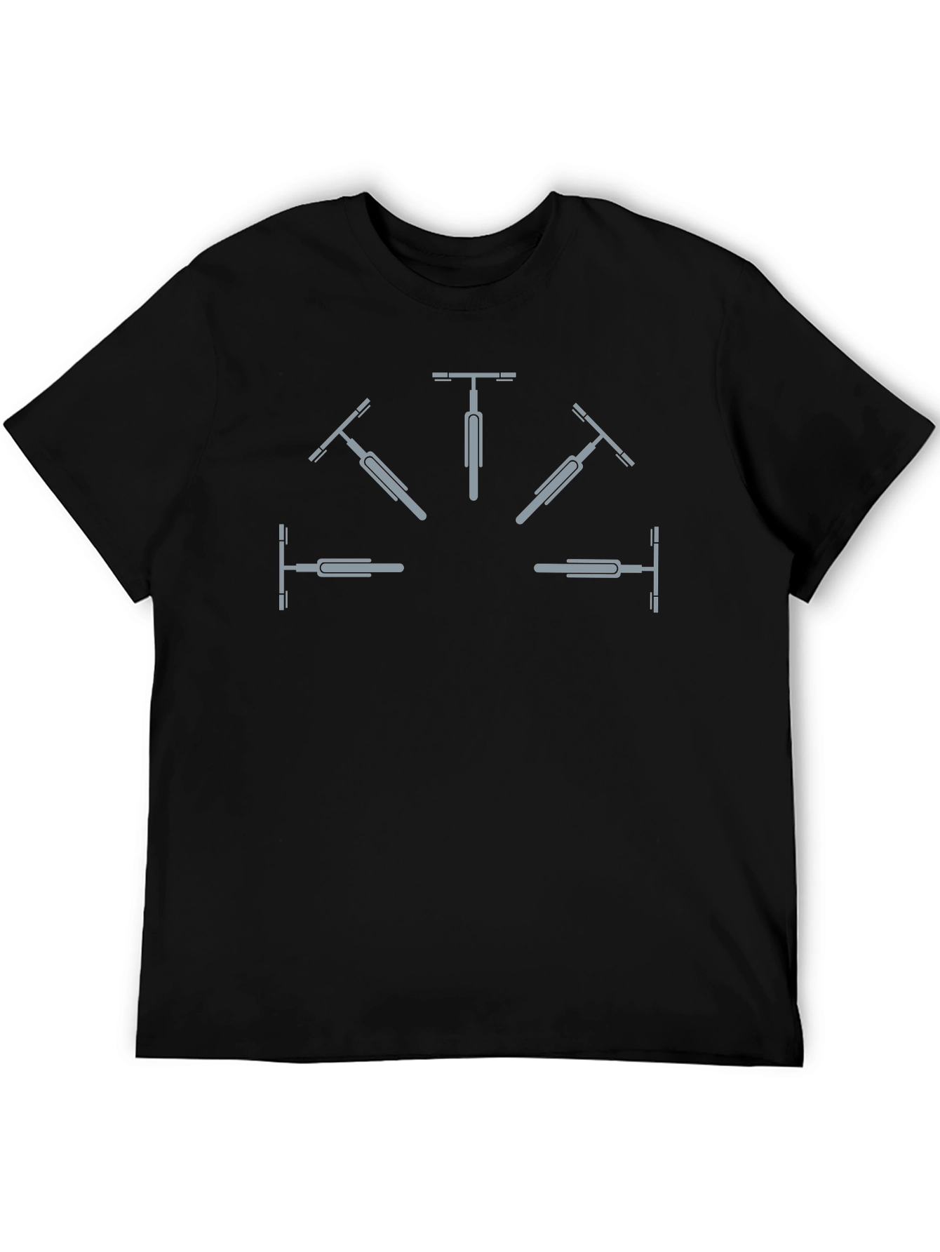 Bicycle Pattern Crew Neck T-Shirt