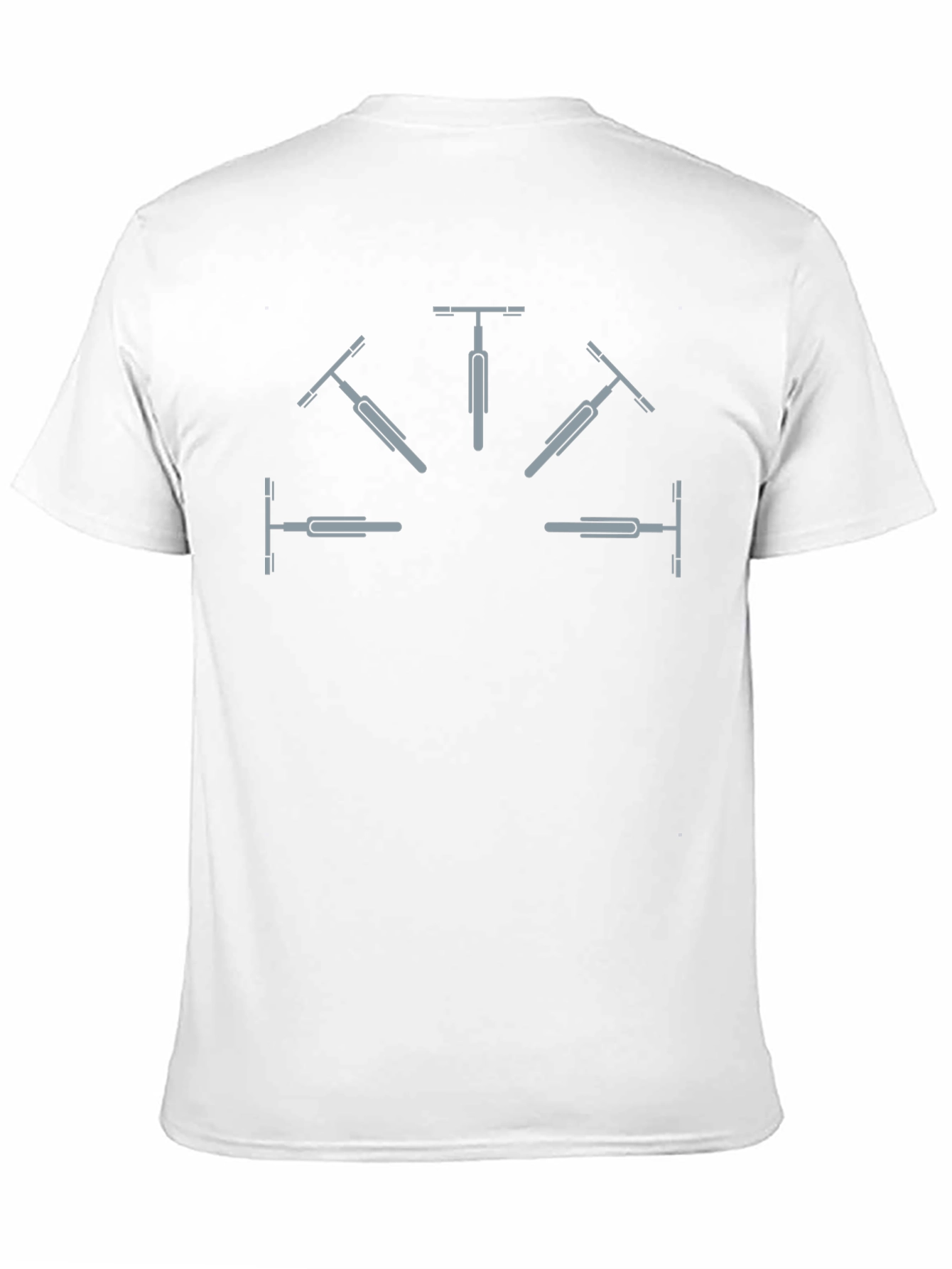 Bicycle Pattern Crew Neck T-Shirt