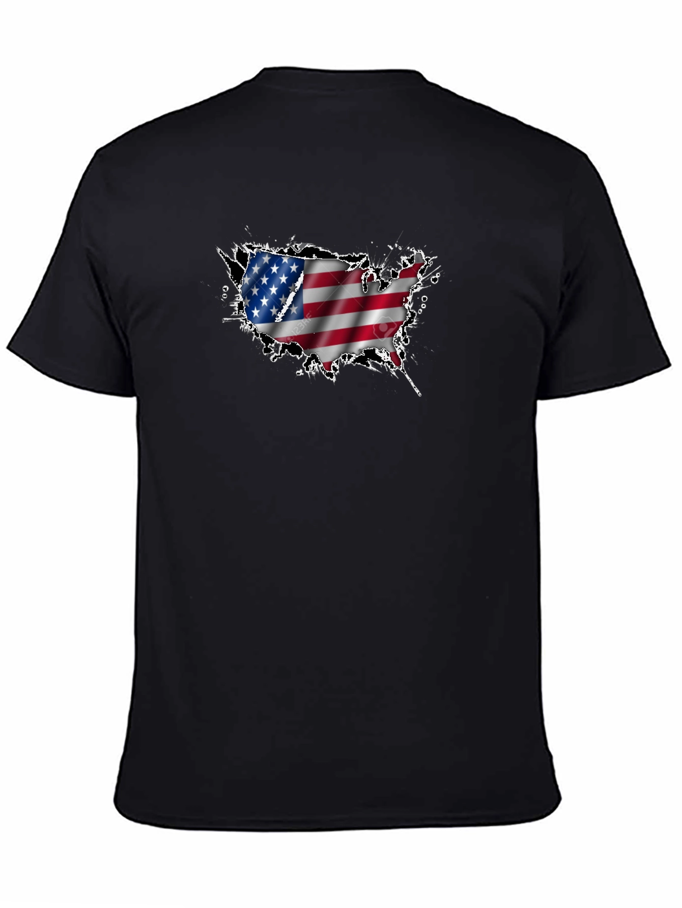 USA Flag Map Graphic T-Shirt