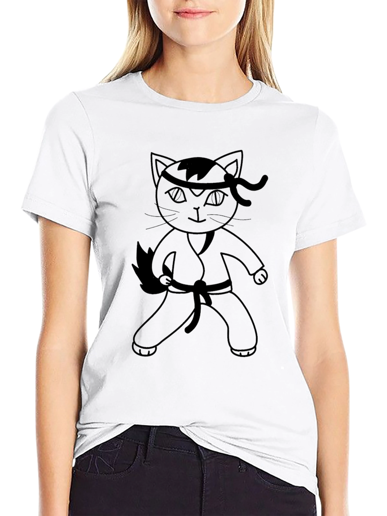 Ninja Cat T-Shirt - Martial Arts Kitten Tee