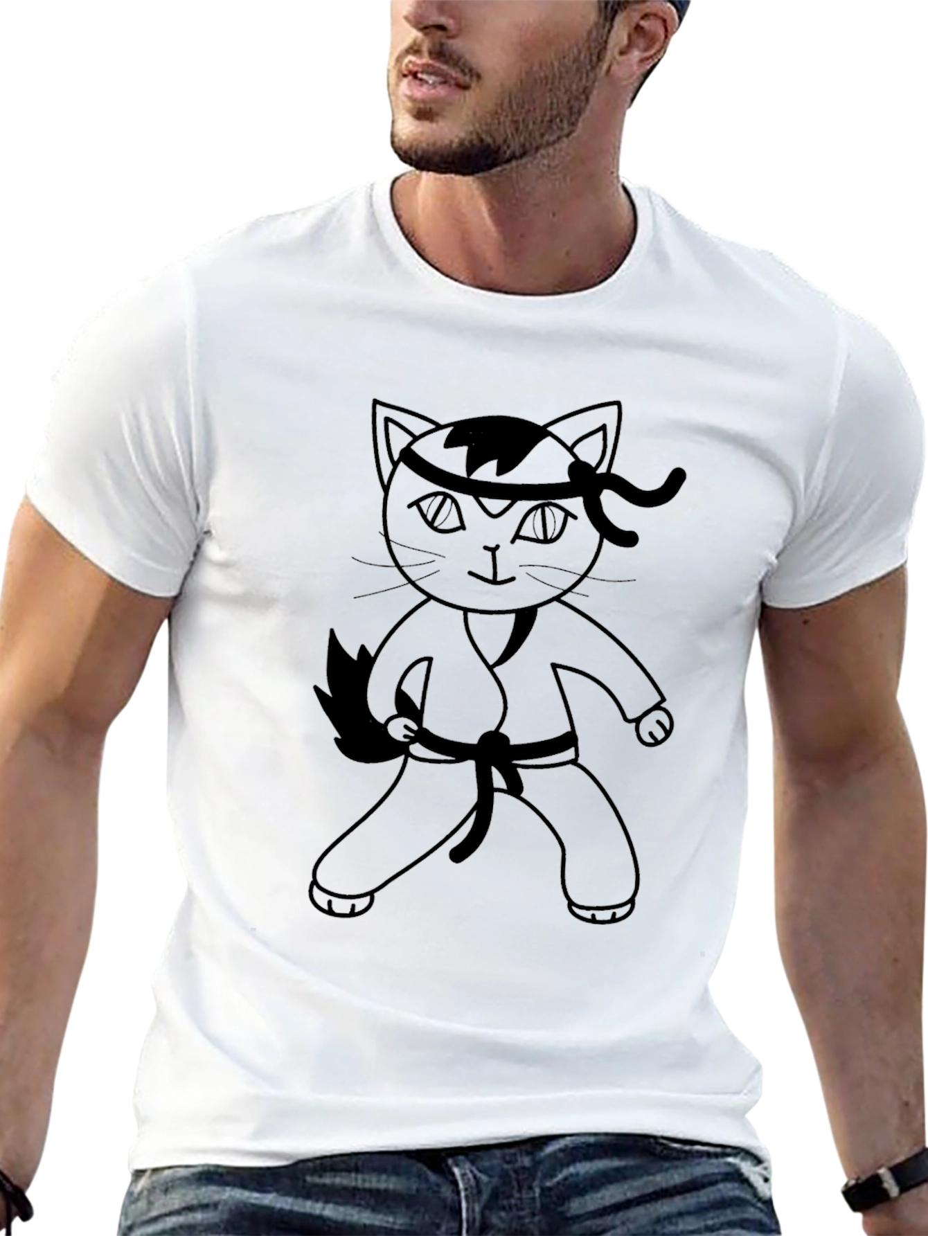 Ninja Cat T-Shirt - Martial Arts Kitten Tee